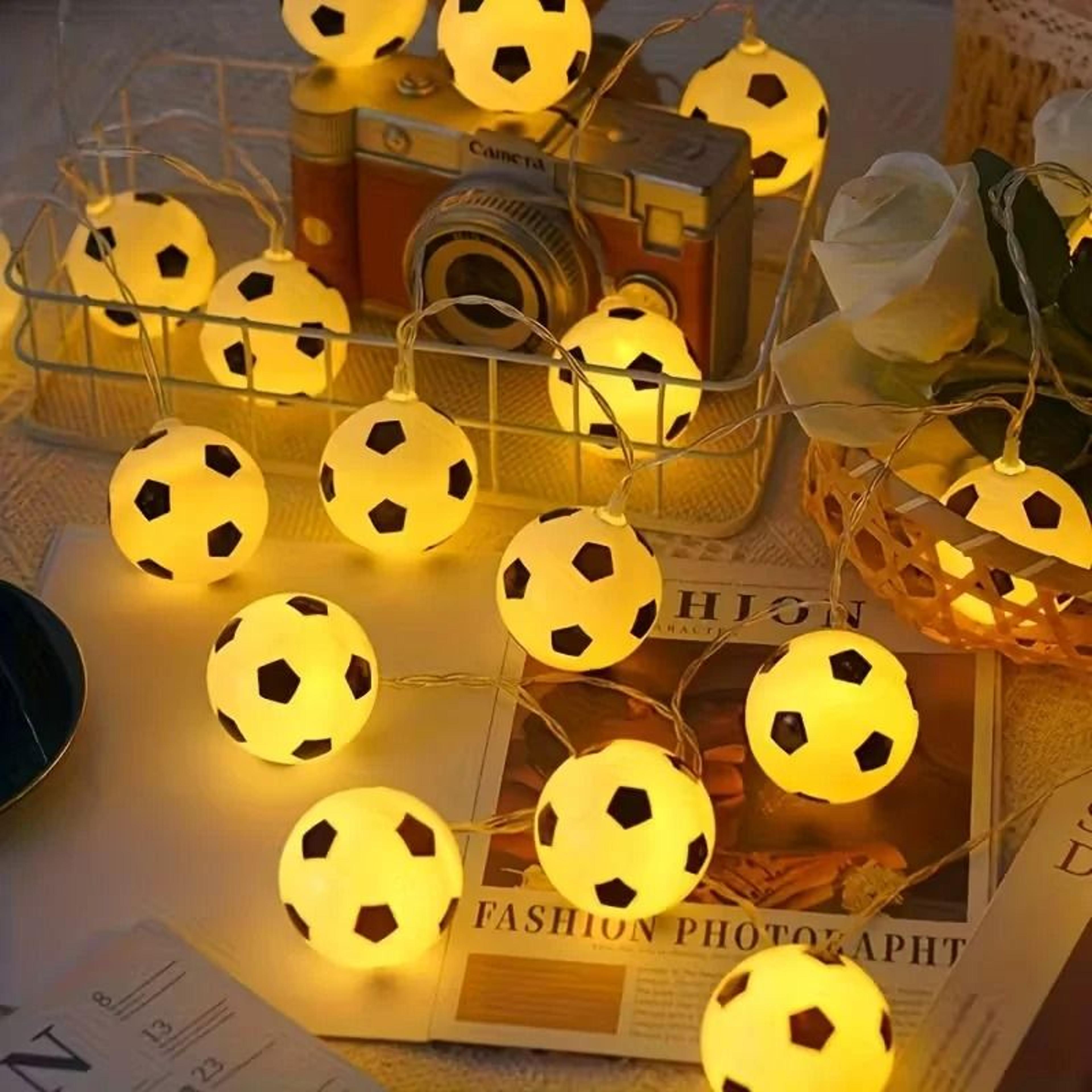 10/20 led soccer ball string lights battery operated football fairy lamp