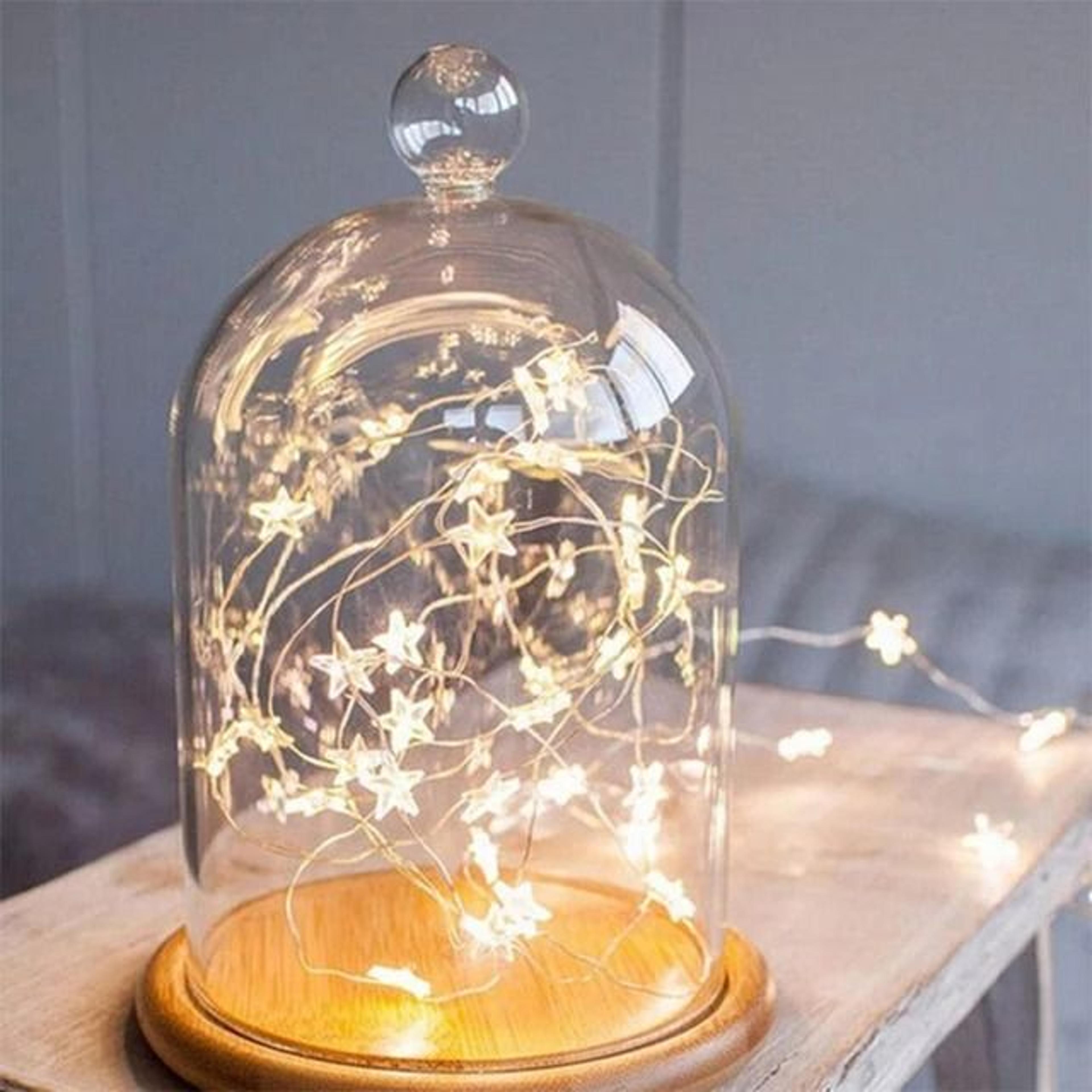 Star Fairy Lights Battery Operated Copper Wire Garland 2