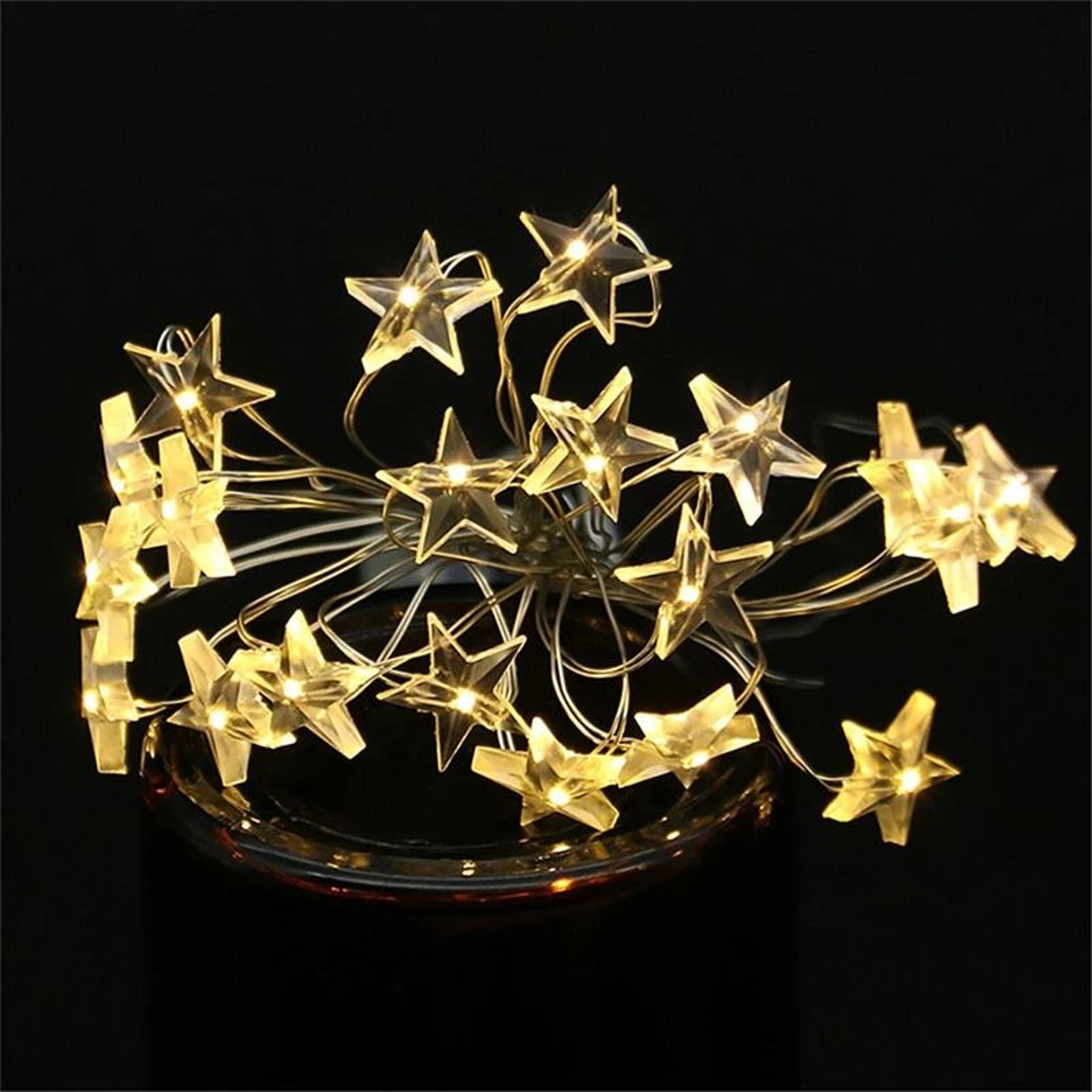 Star Fairy Lights Battery Operated Copper Wire Garland 4