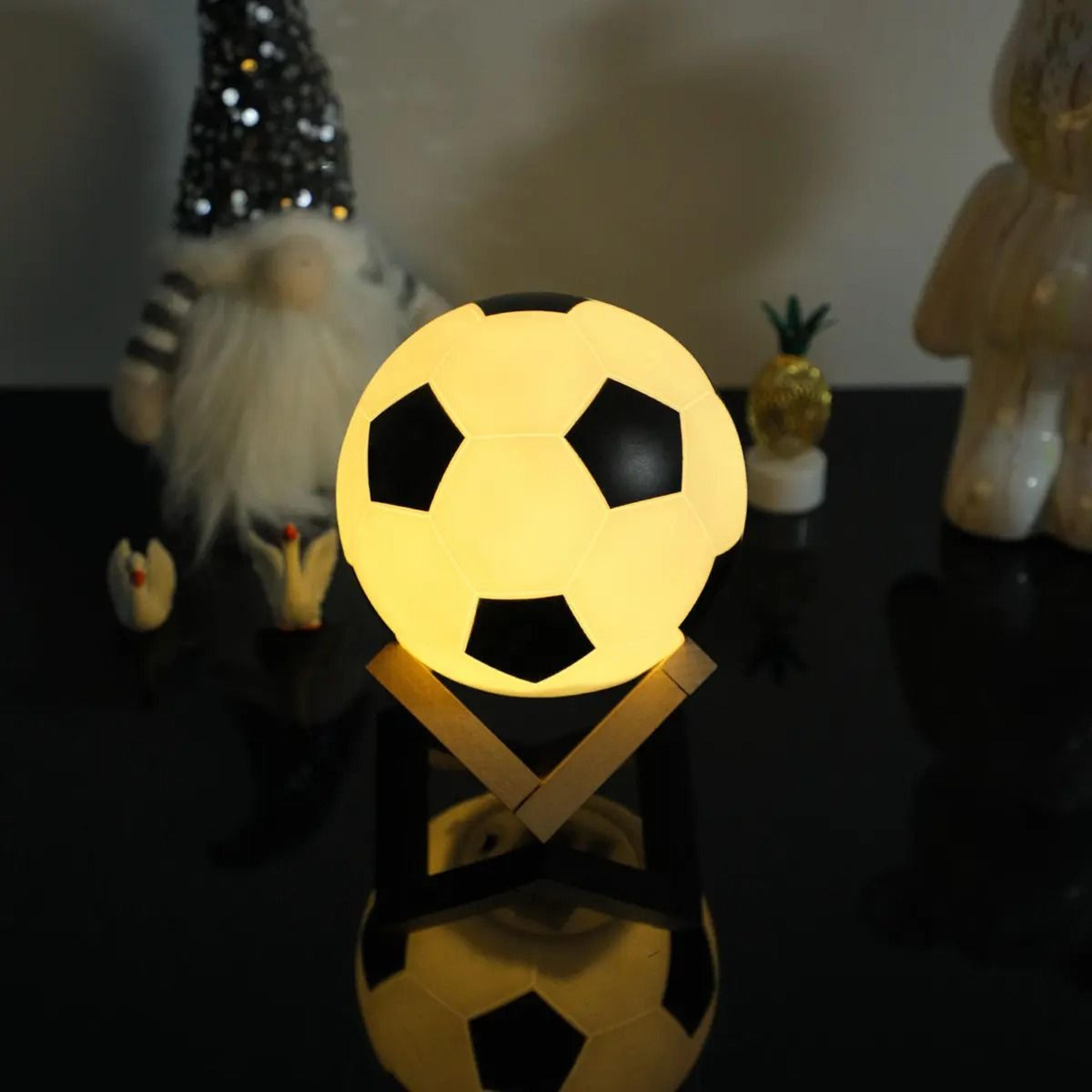 14cm 3D Football Night Light Battery Powered Soccer Bedroom Lamp 6
