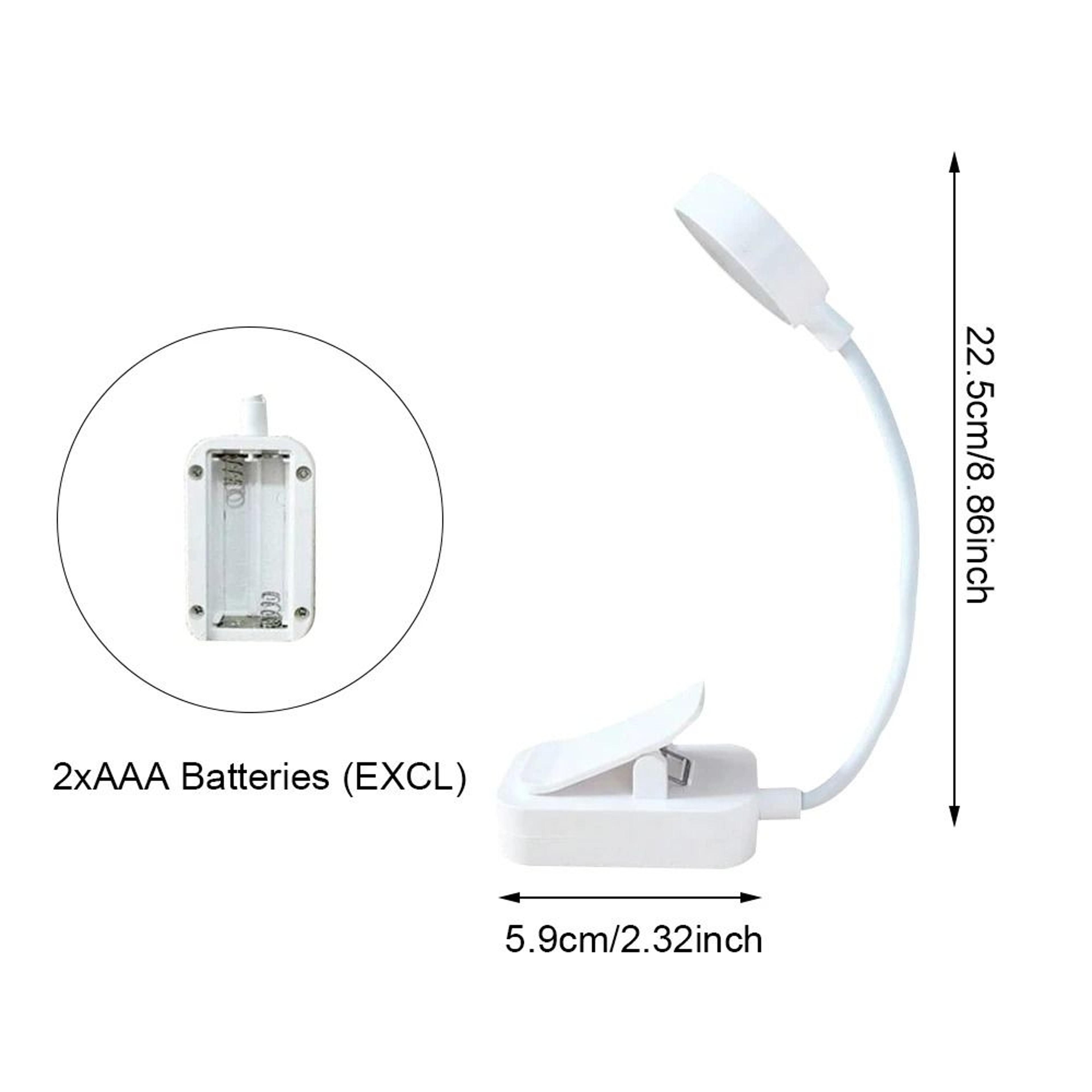 Runto Clip On Book Light 3 Color Stepless Dimmable Reading Lamp 2