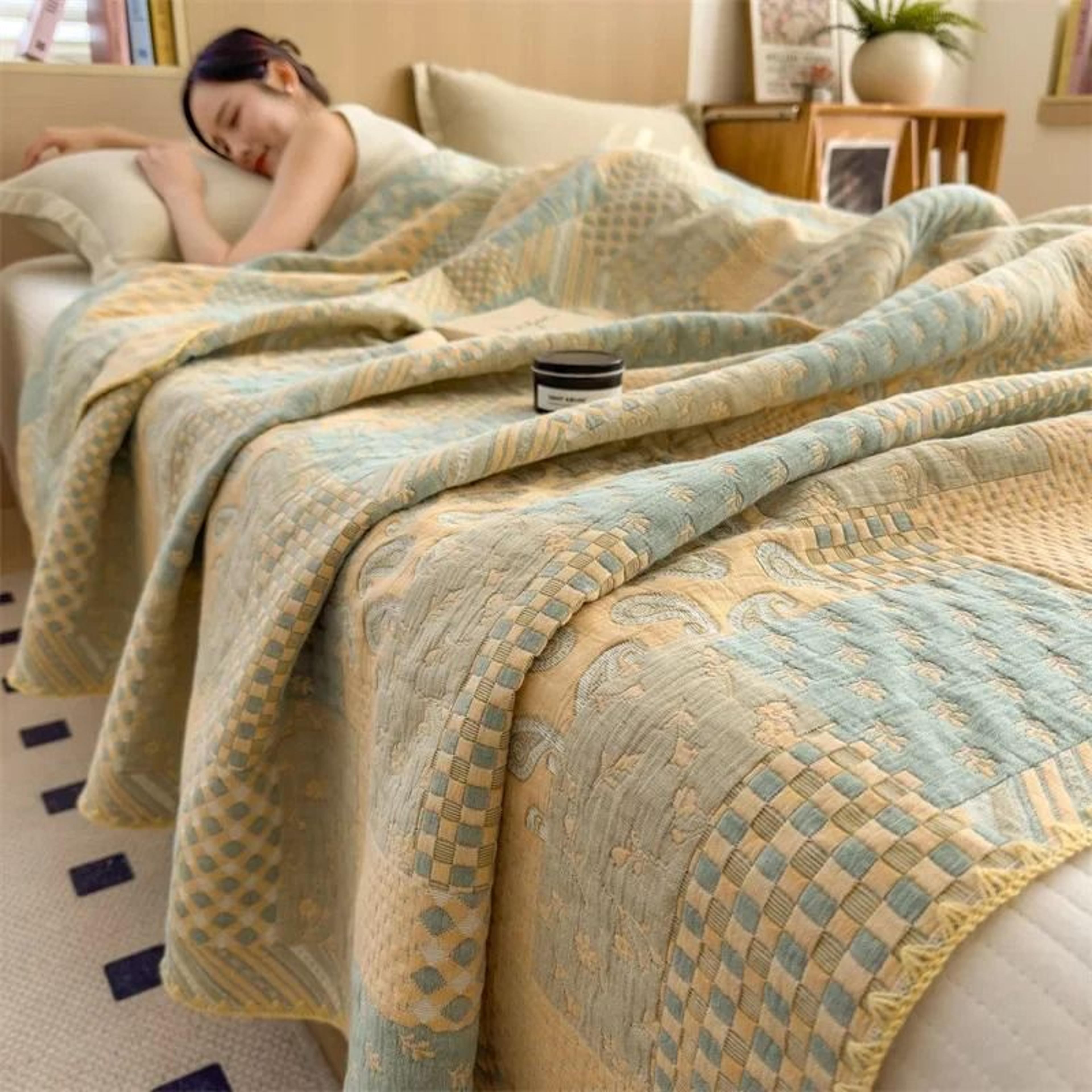 3 Layer Cotton Gauze Blanket Lightweight Pure Cotton Throw 17
