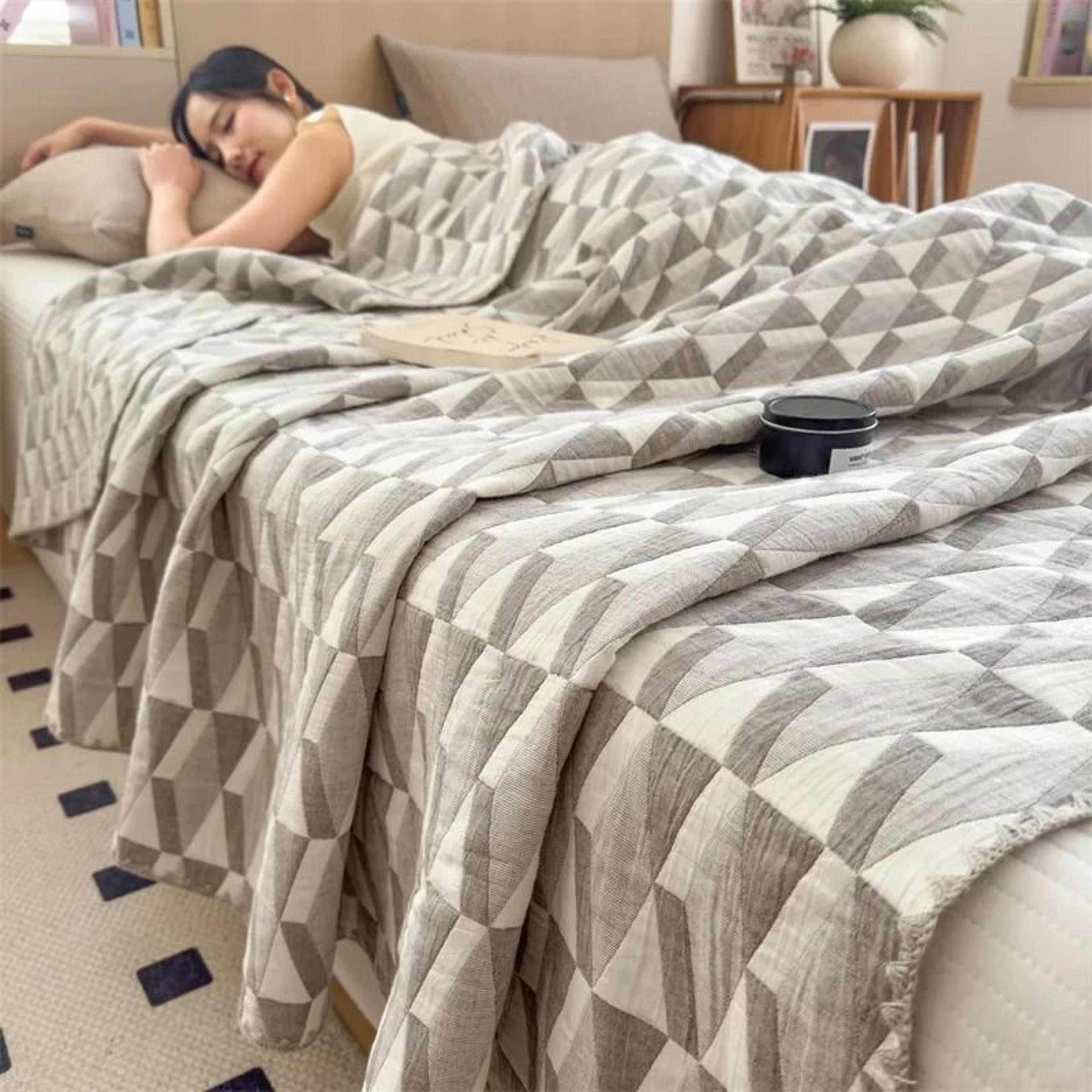 3 Layer Cotton Gauze Blanket Lightweight Pure Cotton Throw 20