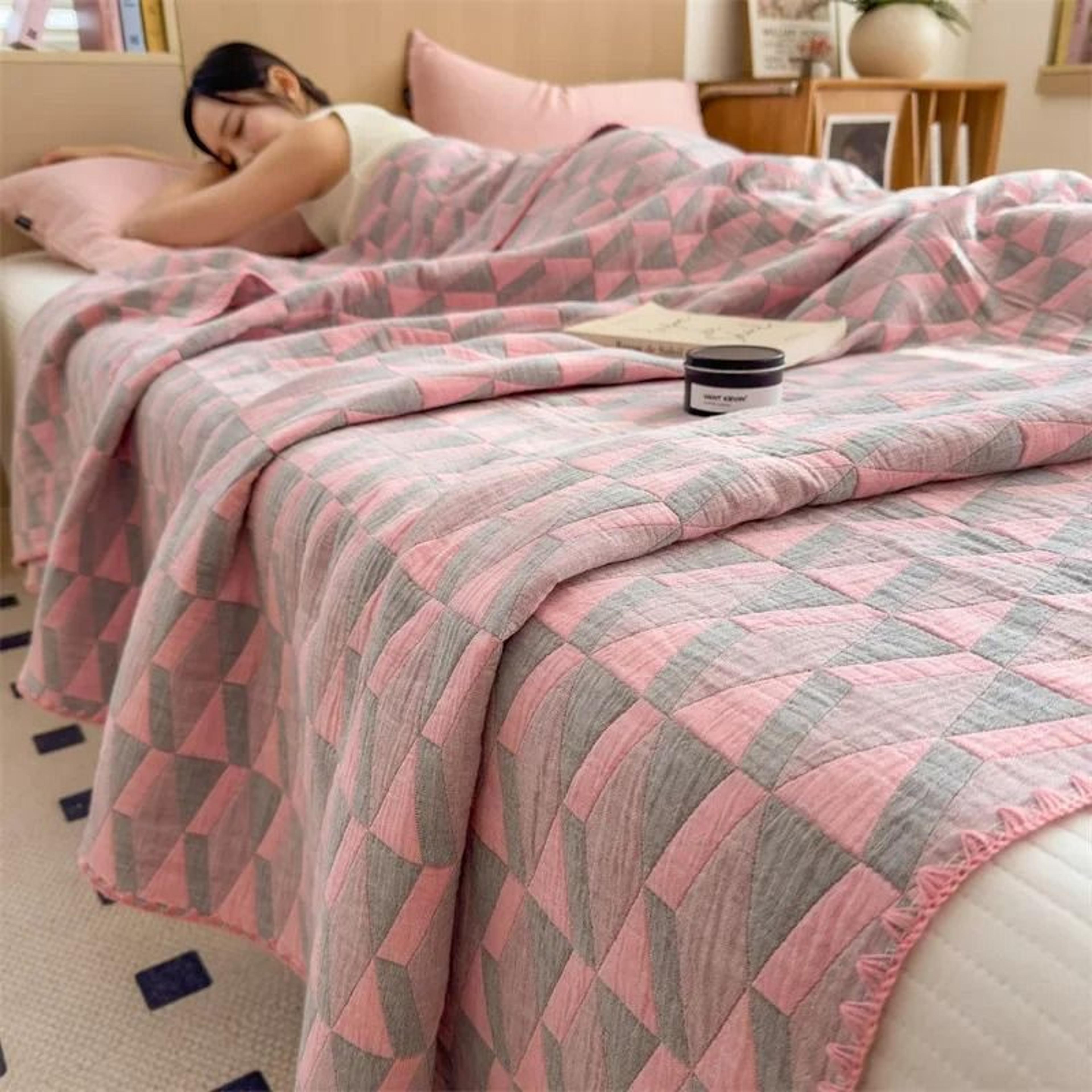 3 Layer Cotton Gauze Blanket Lightweight Pure Cotton Throw 21