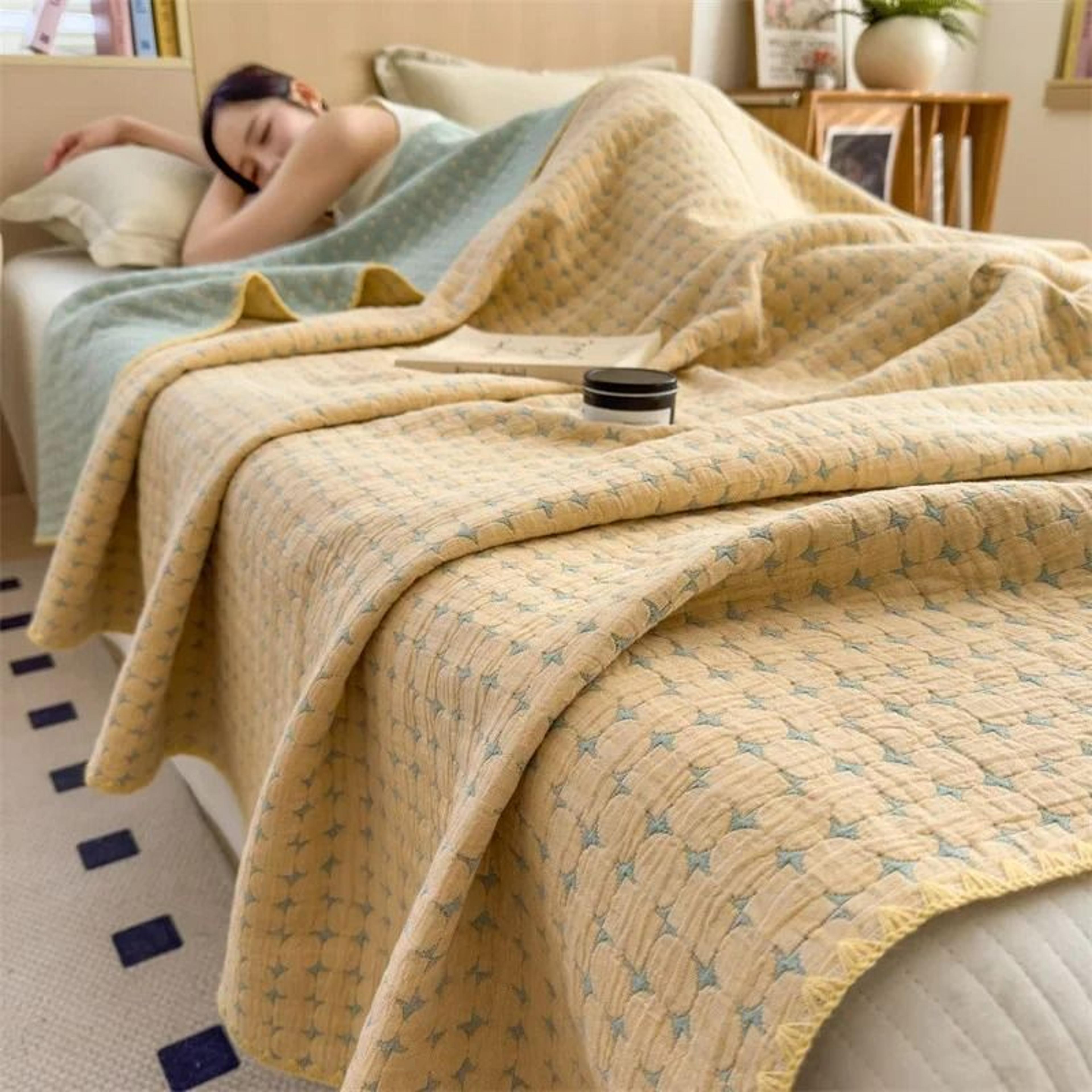3 Layer Cotton Gauze Blanket Lightweight Pure Cotton Throw 18