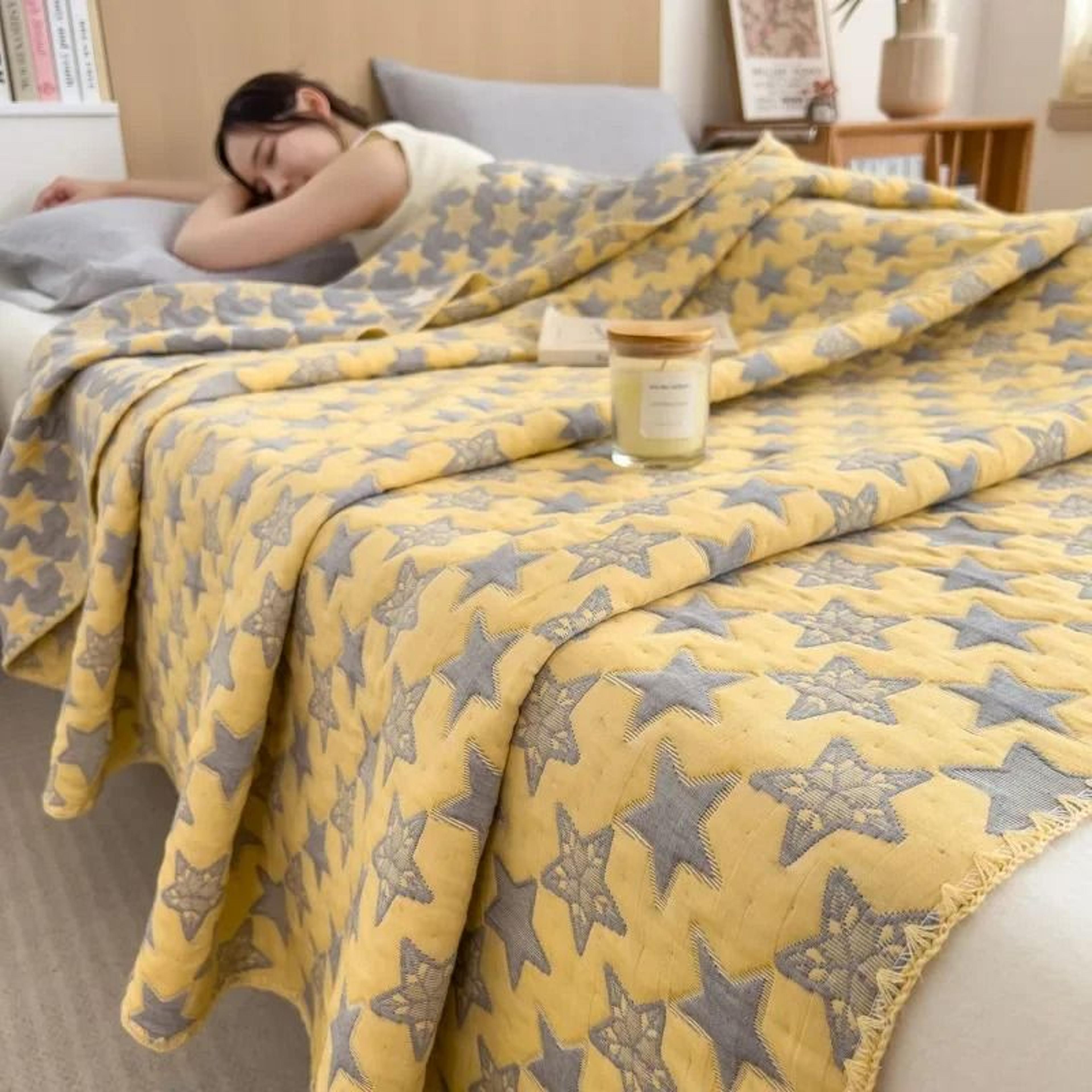 3 Layer Cotton Gauze Blanket Lightweight Pure Cotton Throw 24