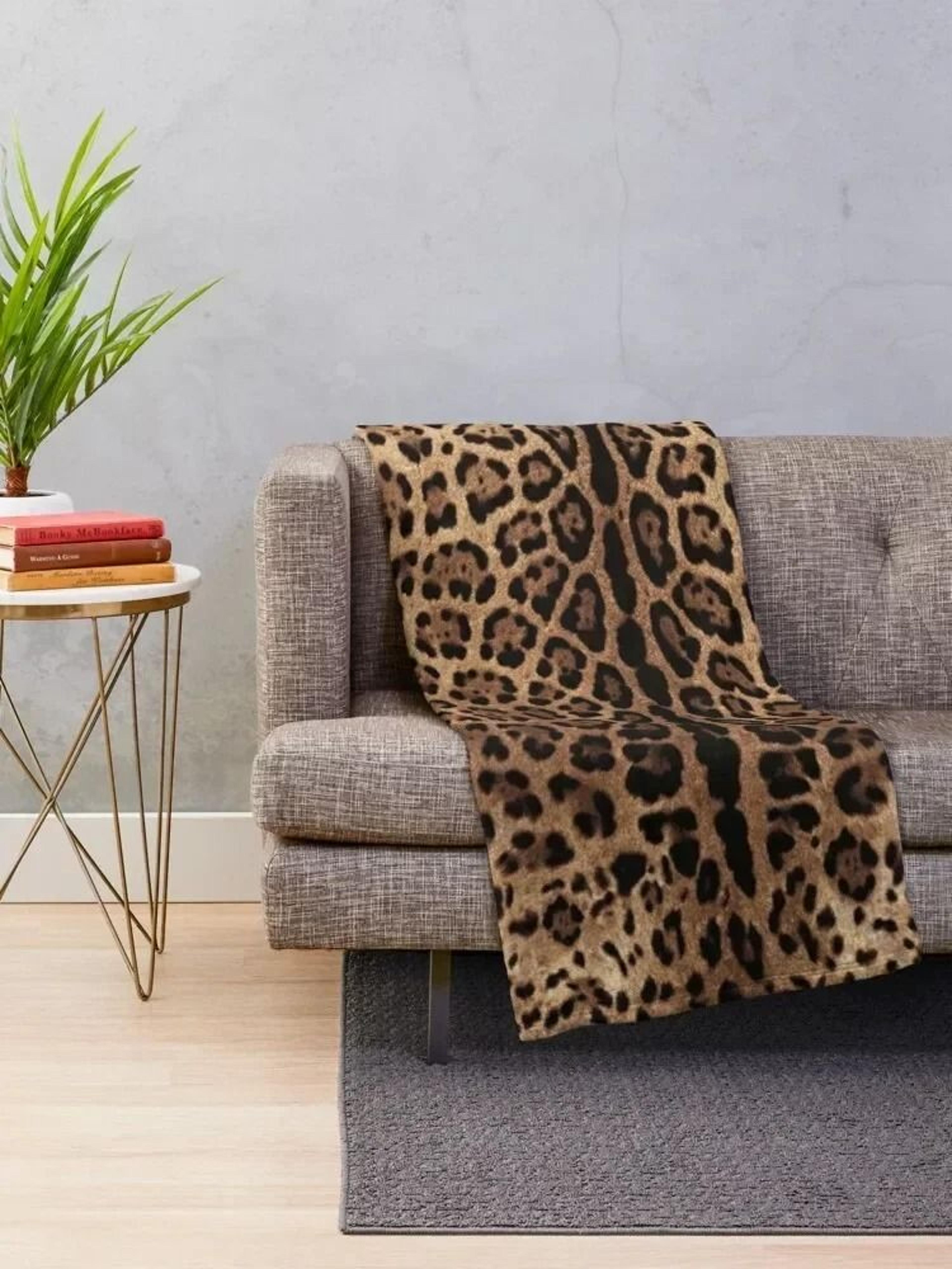 Leopard Print Throw Blanket Soft Polar Fleece Sofa Blanket 1