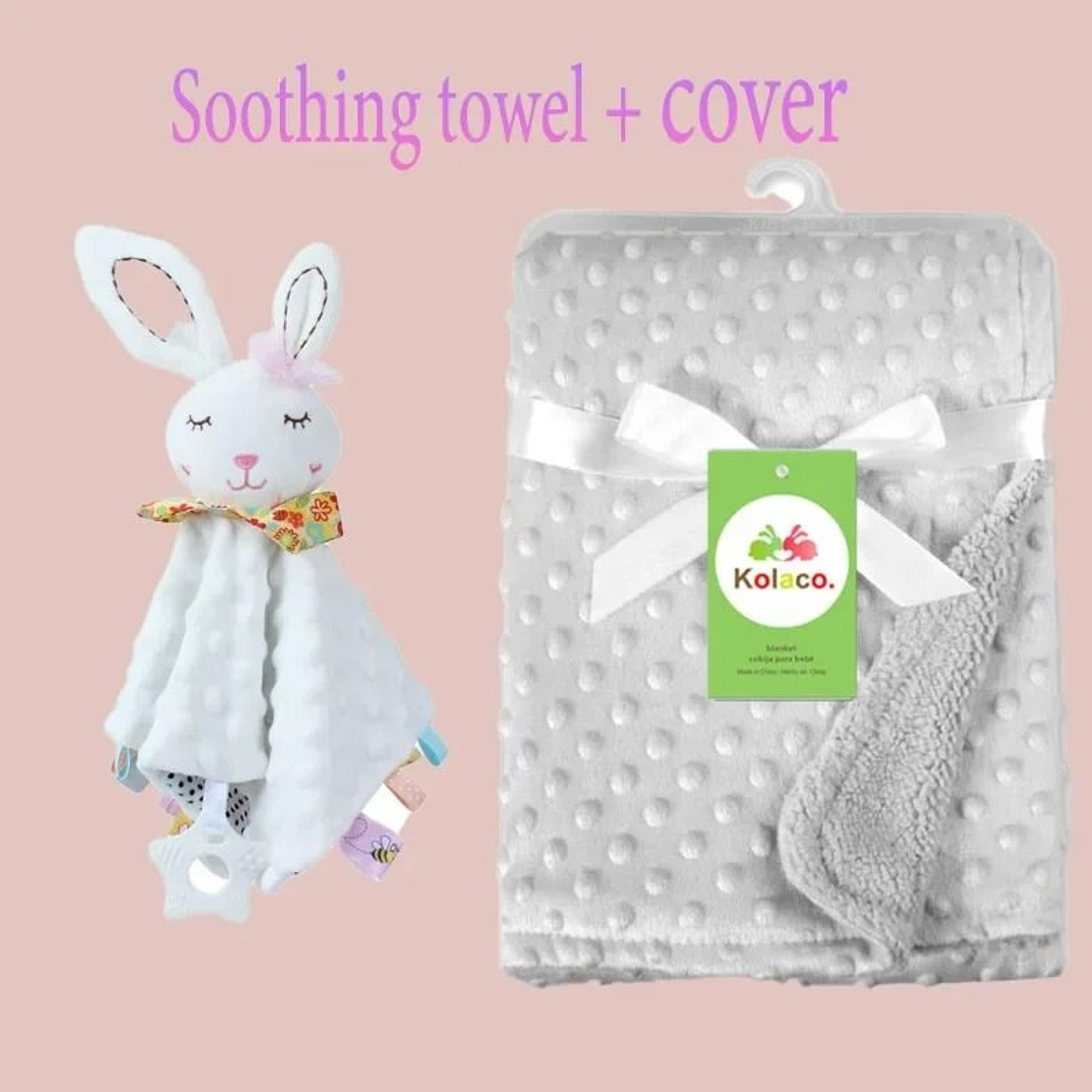 Personalized Minky Baby Blanket And Bunny Comforter Set 9