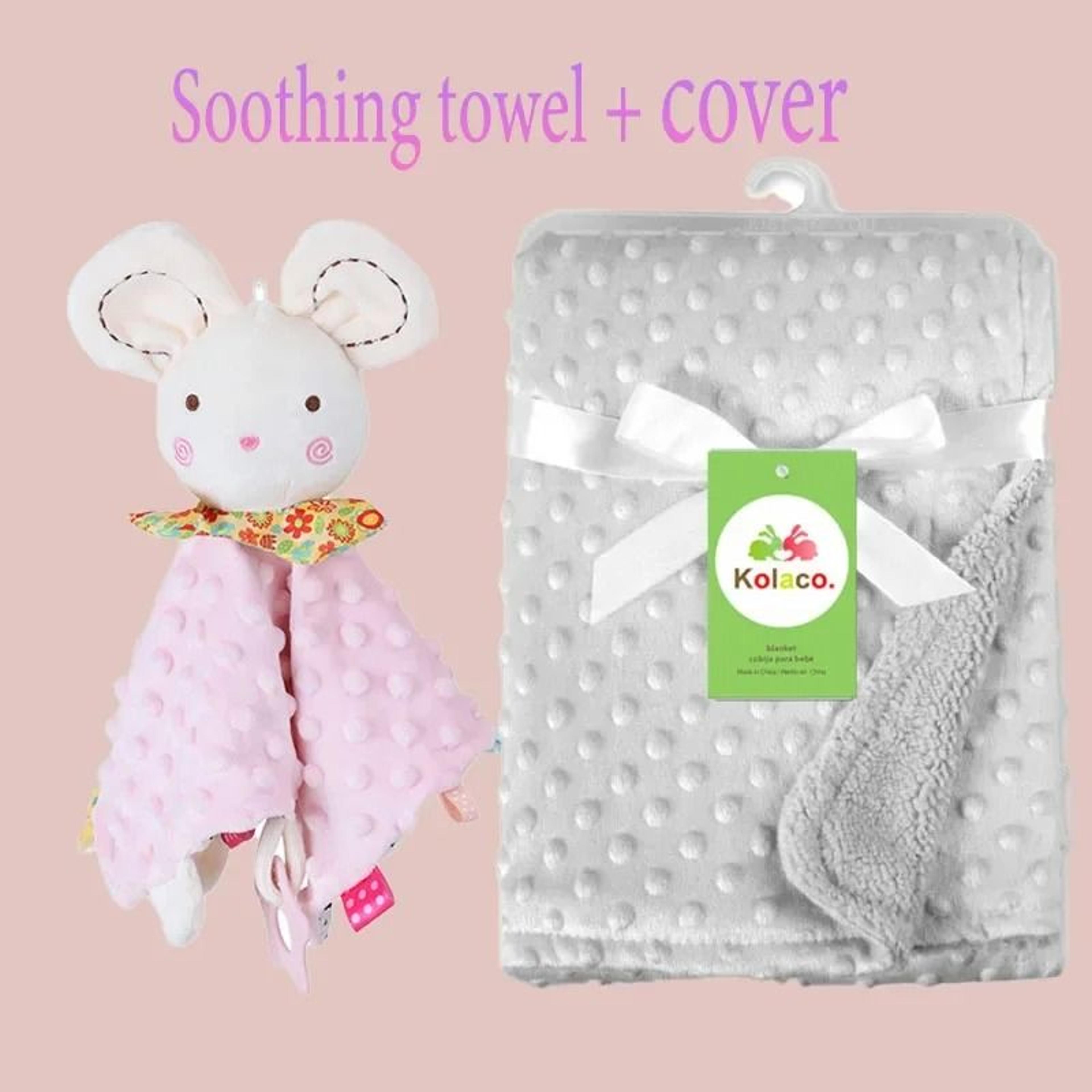 Personalized Minky Baby Blanket And Bunny Comforter Set 3