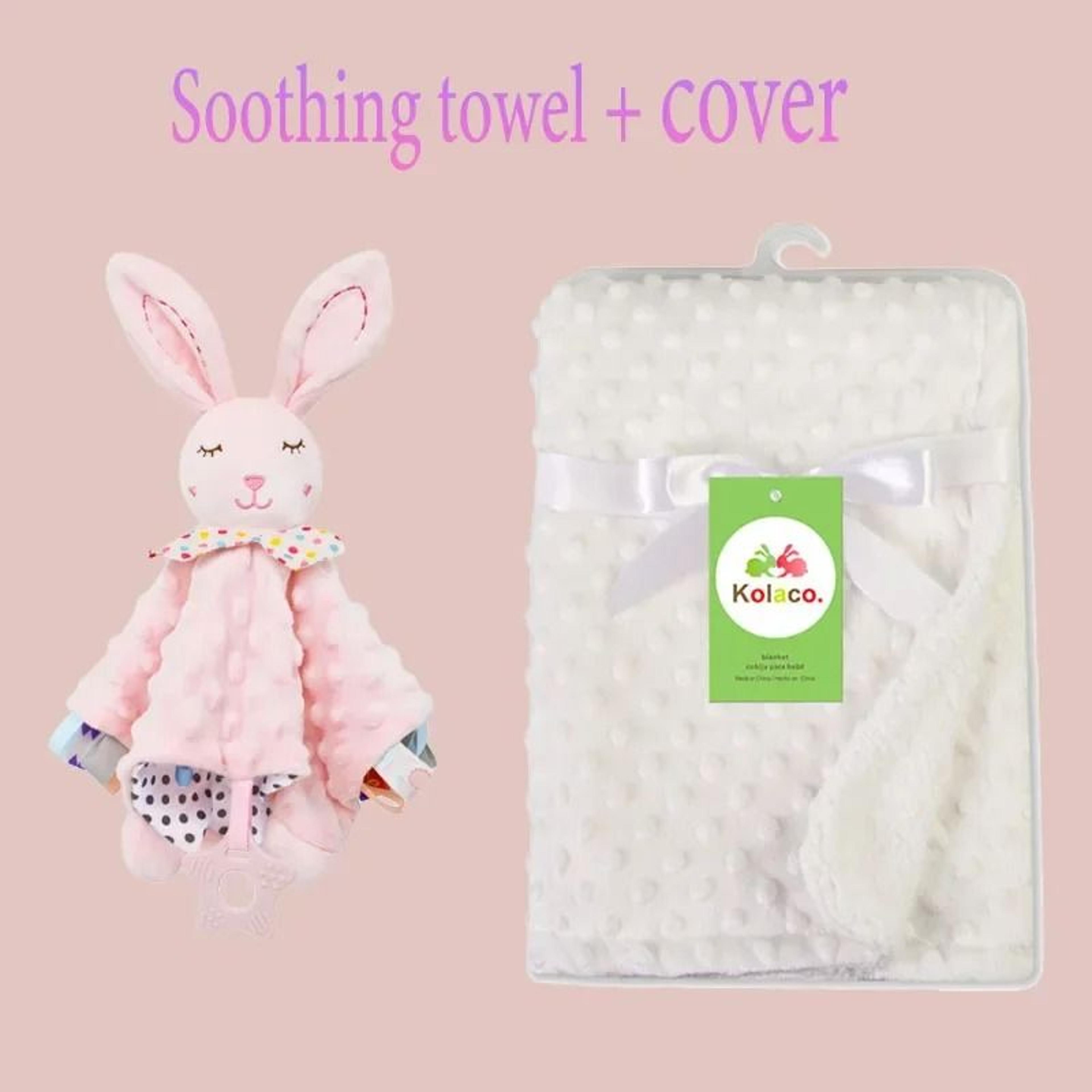 Personalized Minky Baby Blanket And Bunny Comforter Set 11