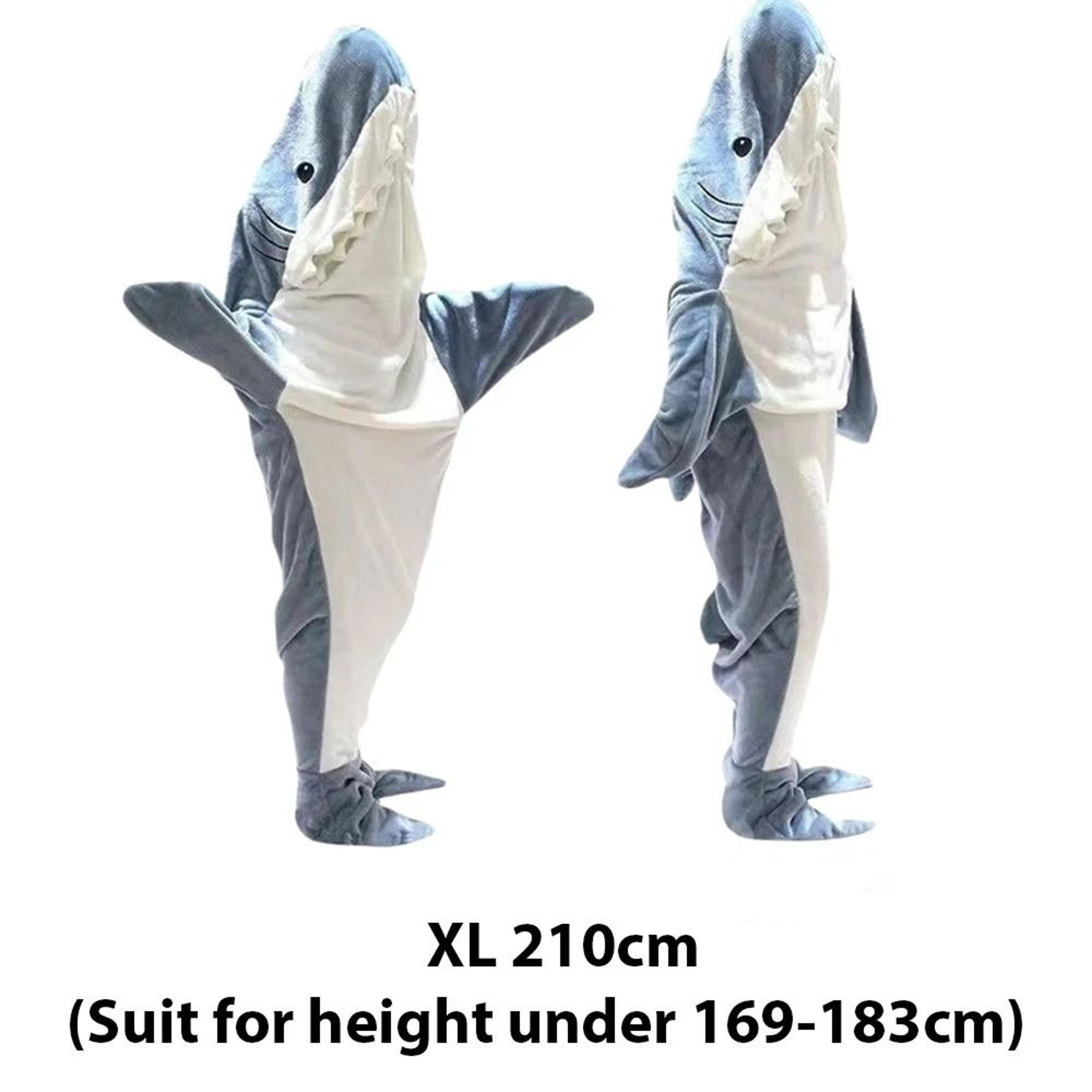 Cartoon Shark Blanket Hoodie Warm Flannel Wearable Sleeping Bag 8