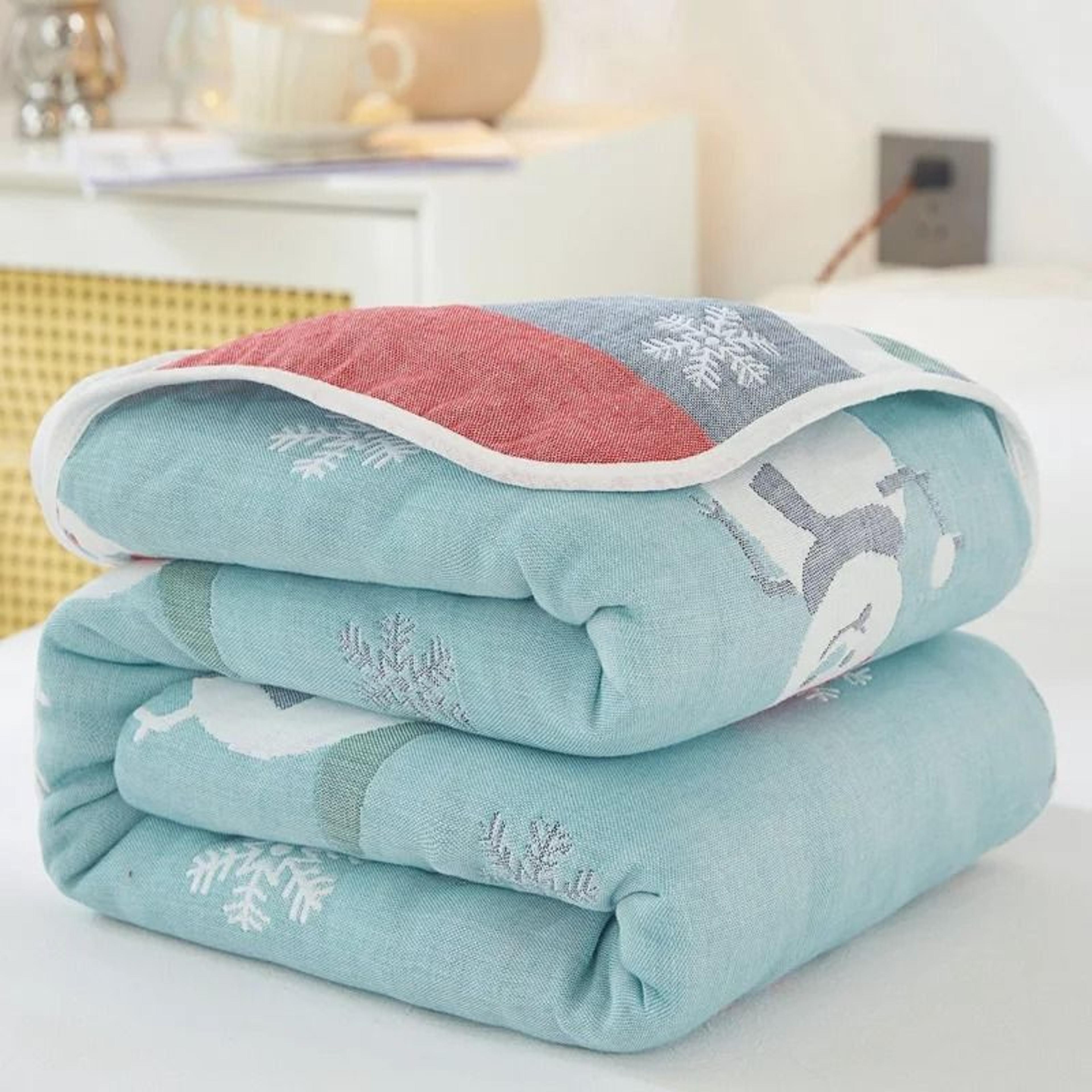 6 Layer Cotton Muslin Blanket Breathable Summer Throw 4