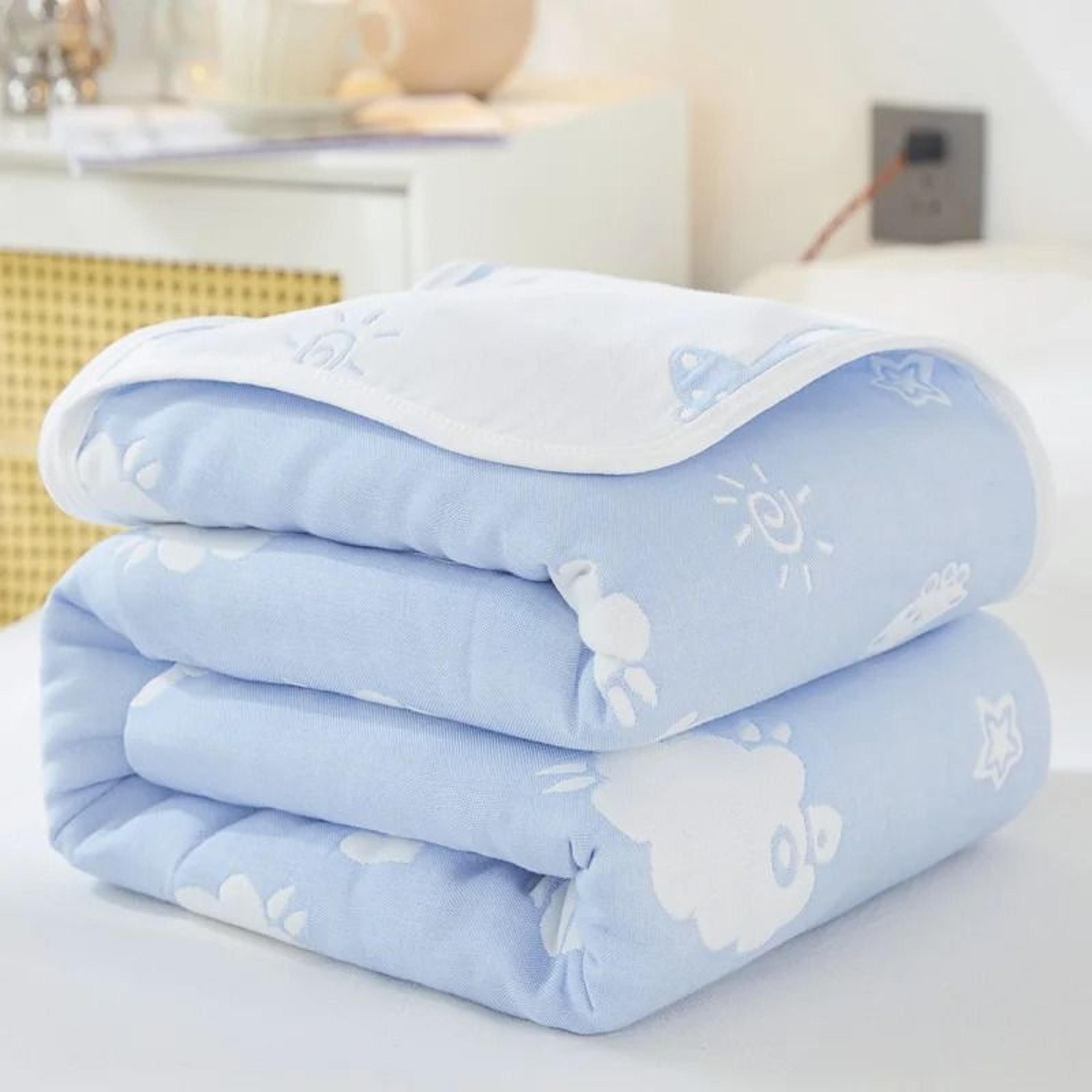 6 Layer Cotton Muslin Blanket Breathable Summer Throw 25