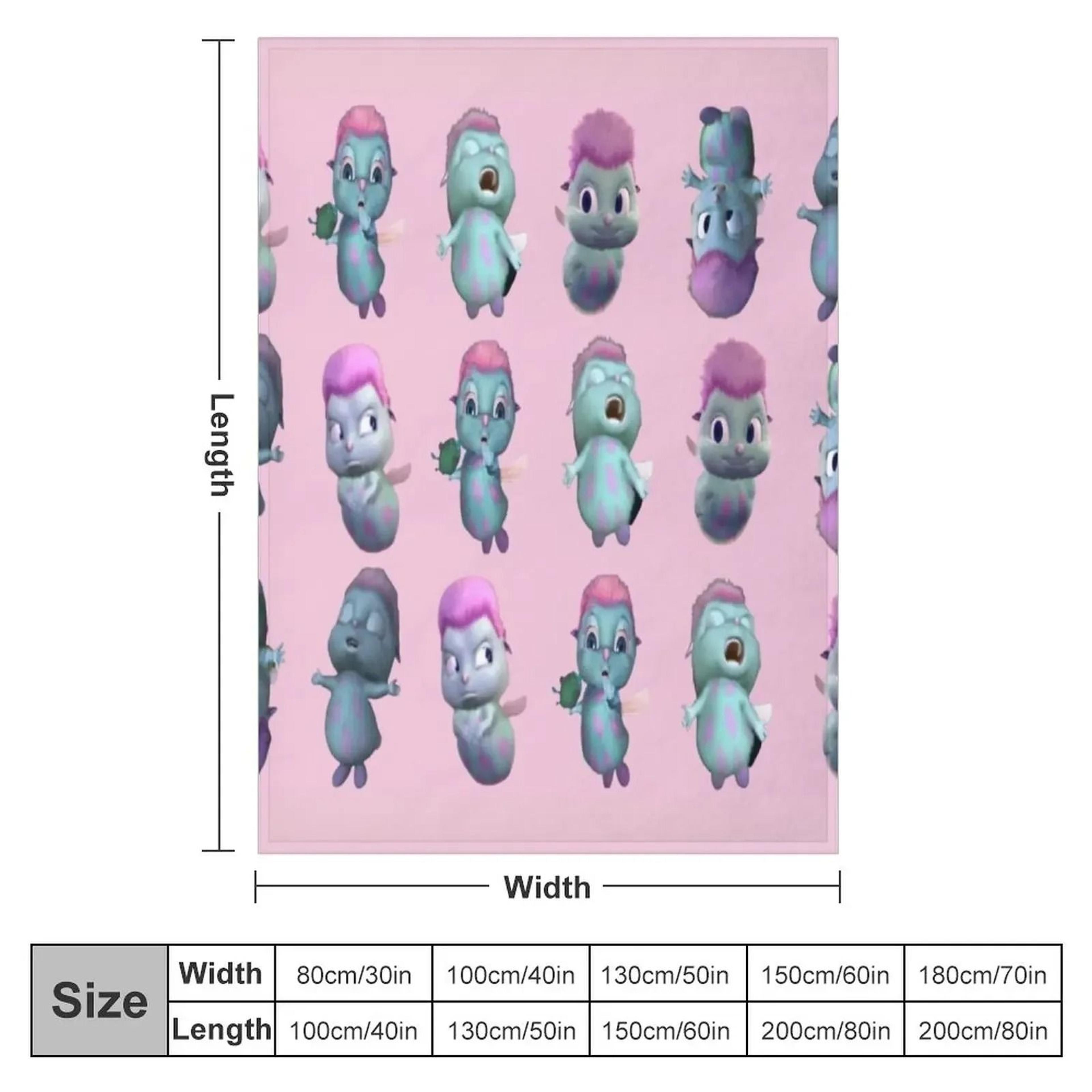 Bibble Expressions Plush Throw Blanket Soft Decorative Bed Throw 1