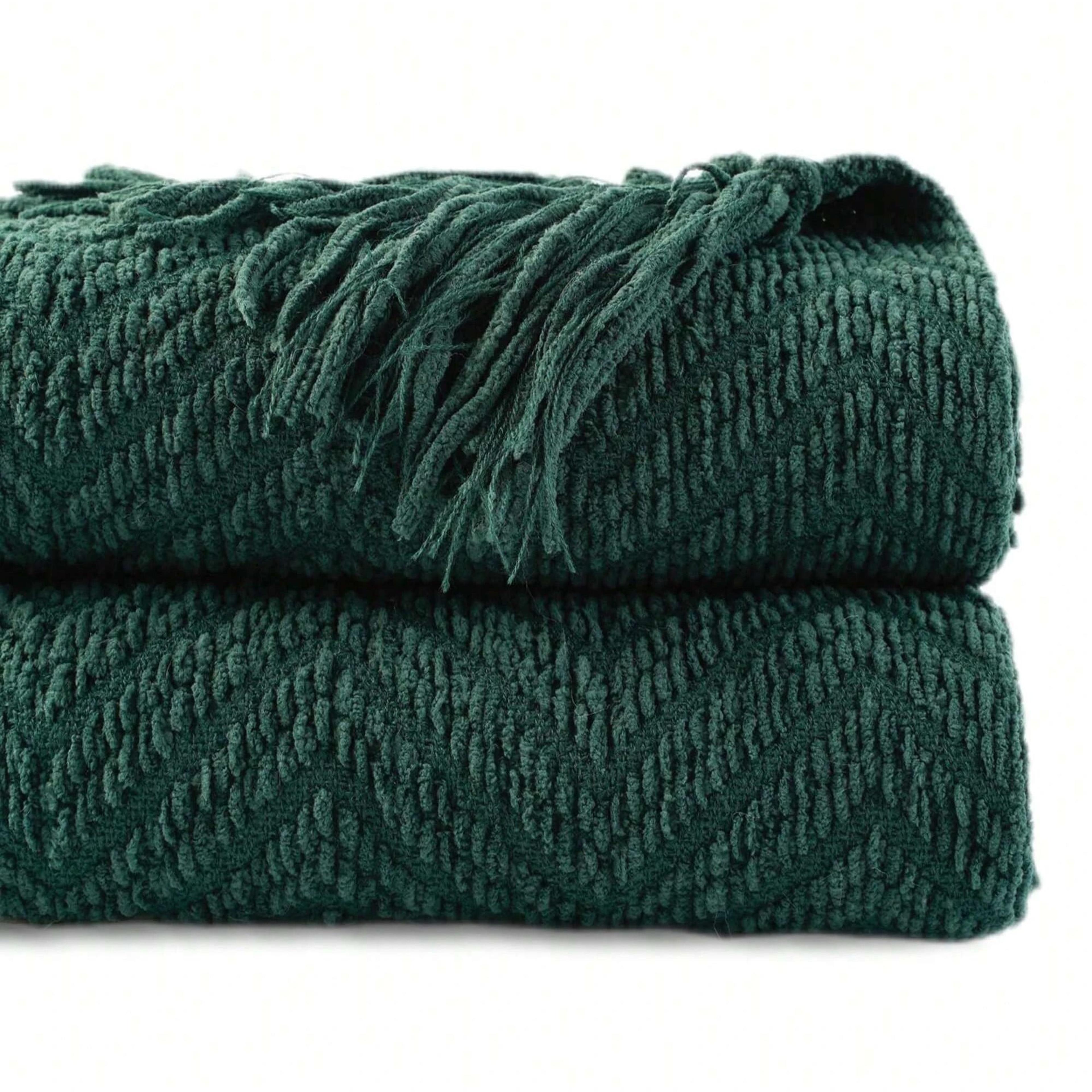 Battilo Chenille Knit Throw Blanket Soft Thick Decorative Sofa Throw 4