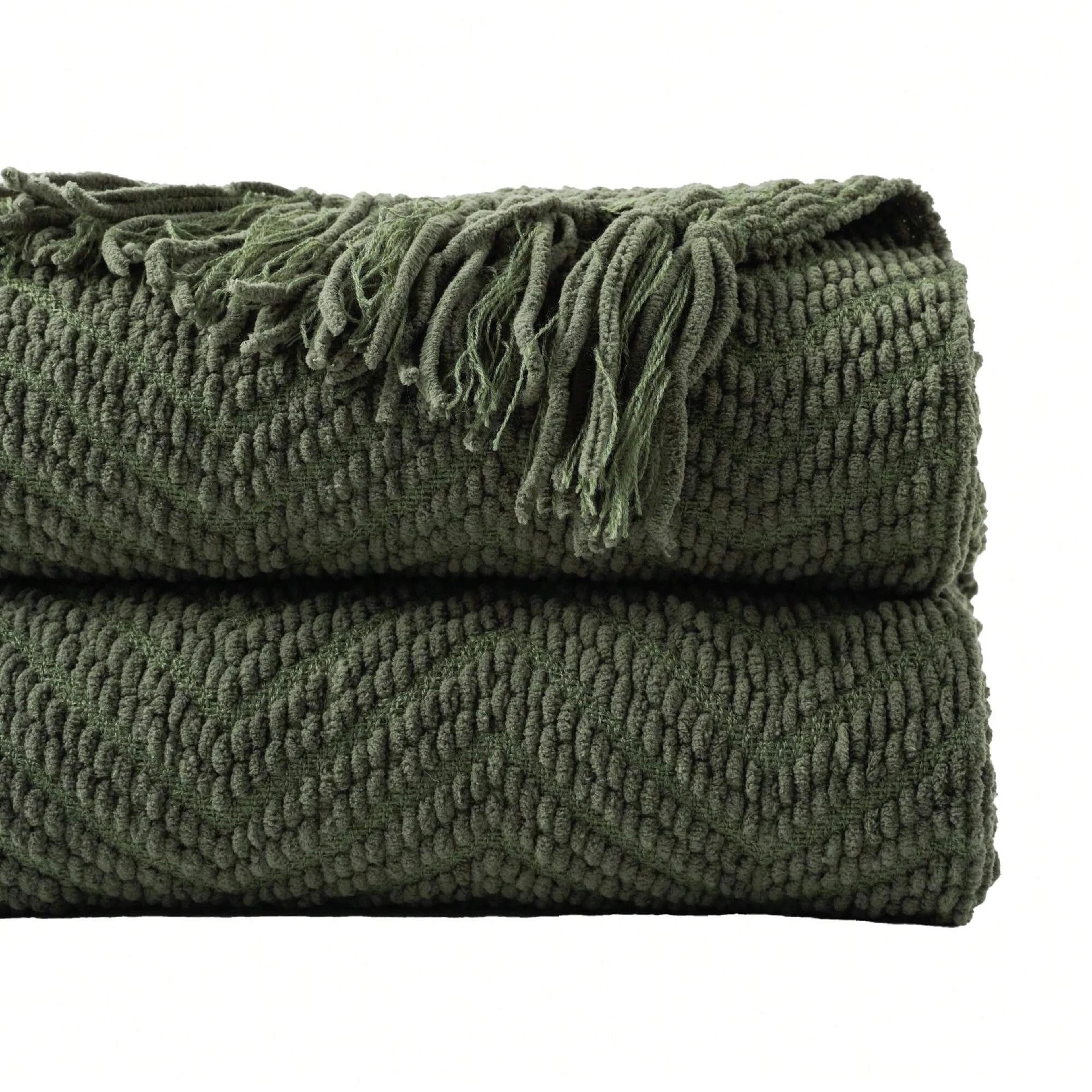 Battilo Chenille Knit Throw Blanket Soft Thick Decorative Sofa Throw 6