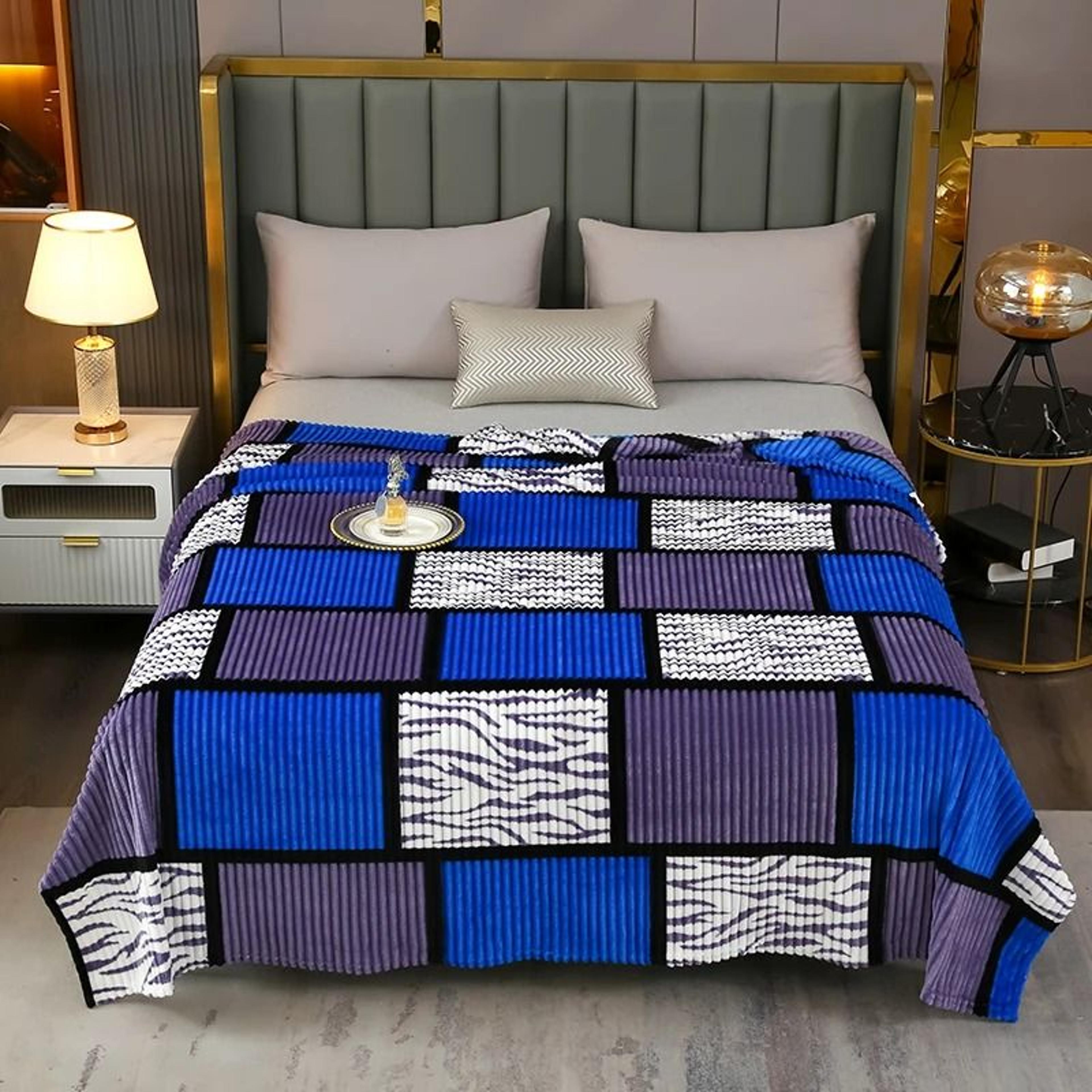 Soft Flannel Fleece Bed Blanket Warm King Queen Sofa Throw 3