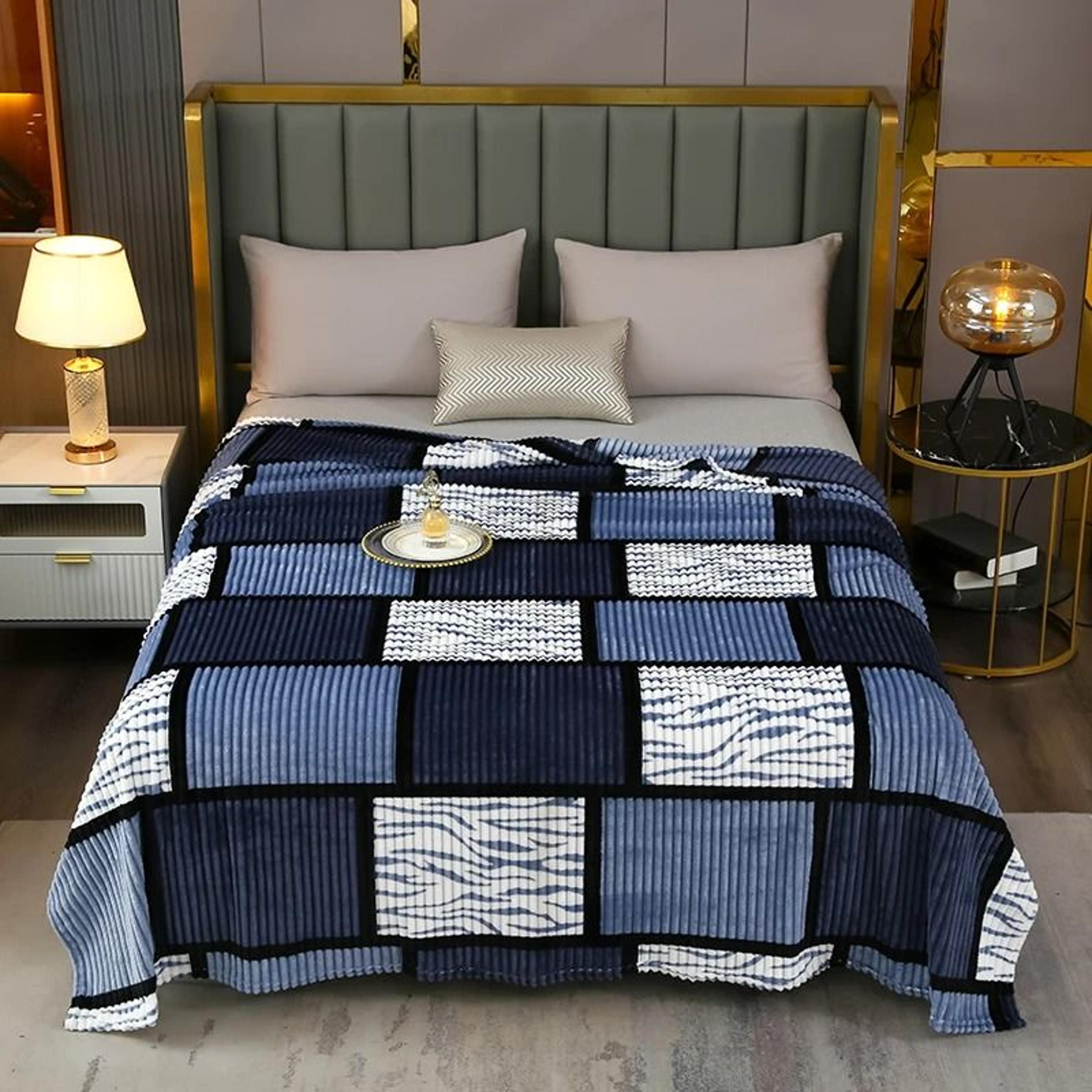 Soft Flannel Fleece Bed Blanket Warm King Queen Sofa Throw 9