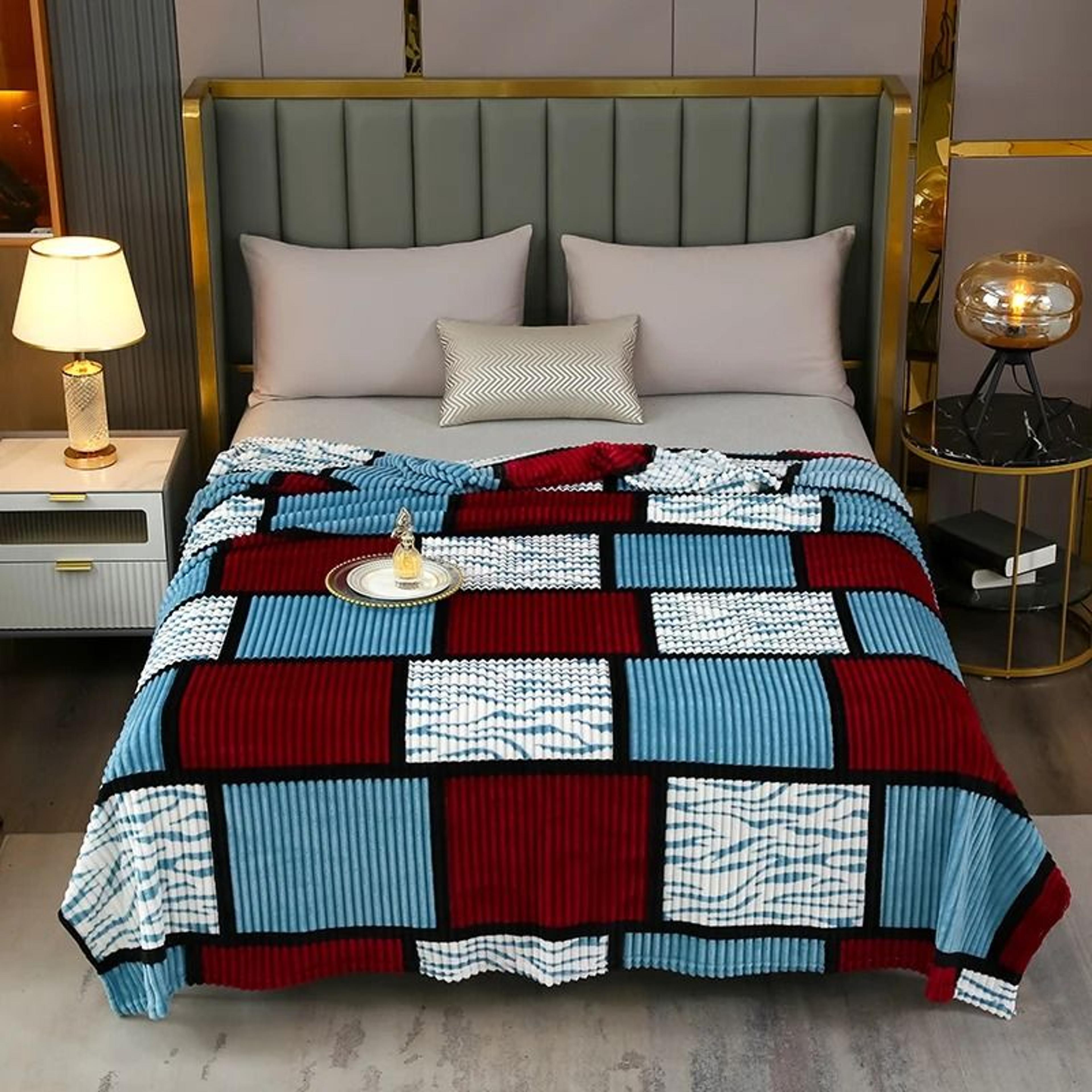 Soft Flannel Fleece Bed Blanket Warm King Queen Sofa Throw 7