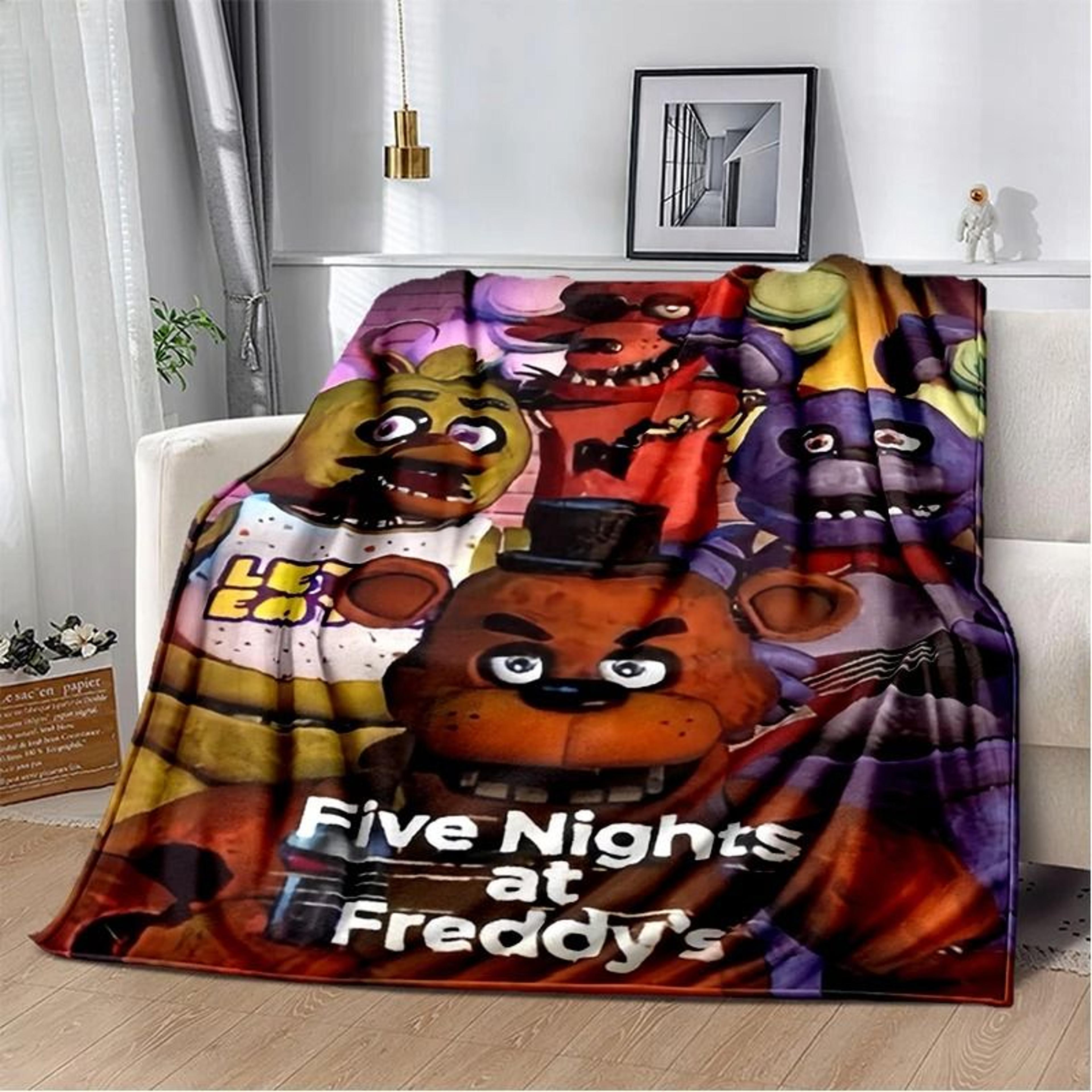 FNAF Freddy Flannel Throw Blanket Soft Horror Game Bed Cover 1