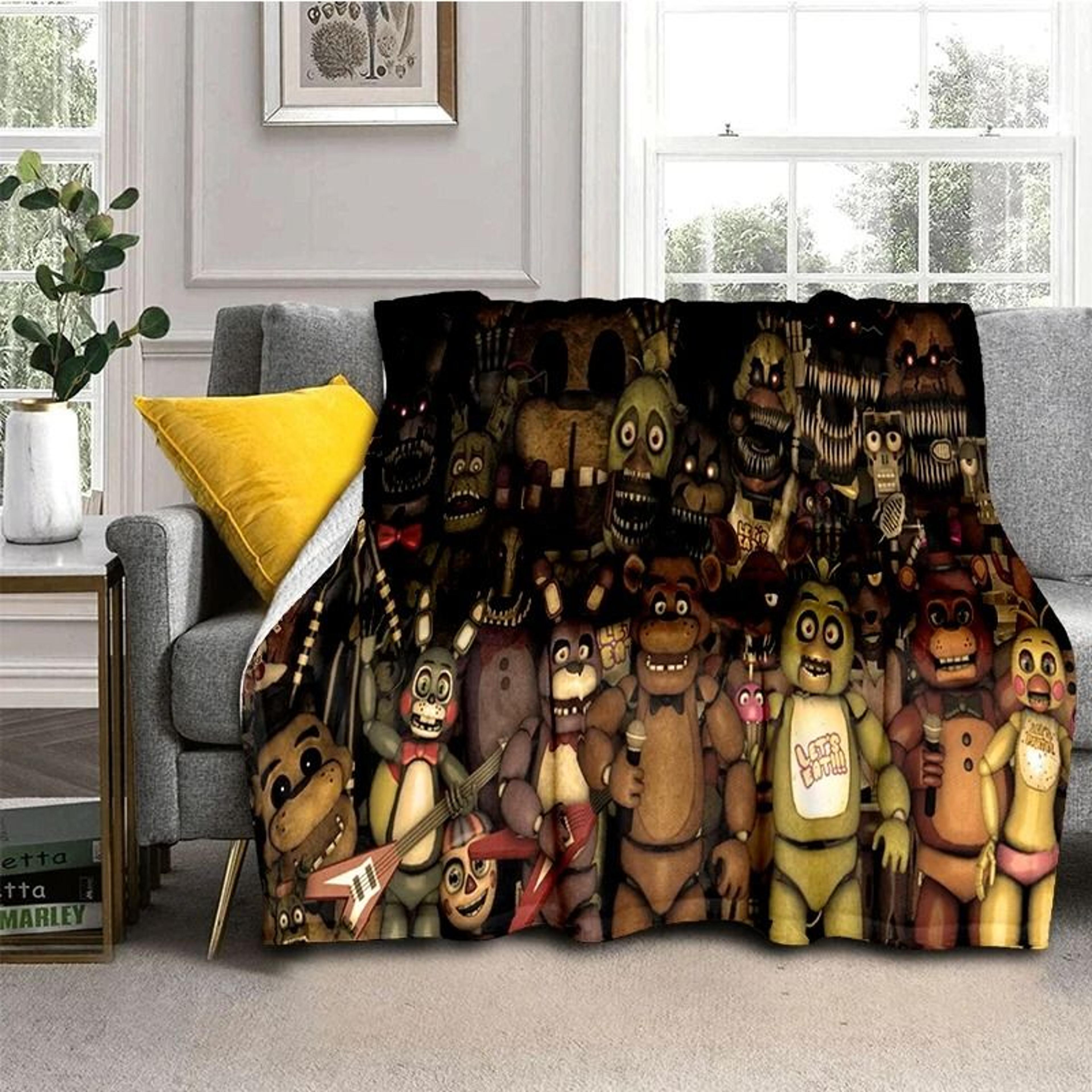 FNAF Freddy Flannel Throw Blanket Soft Horror Game Bed Cover 10