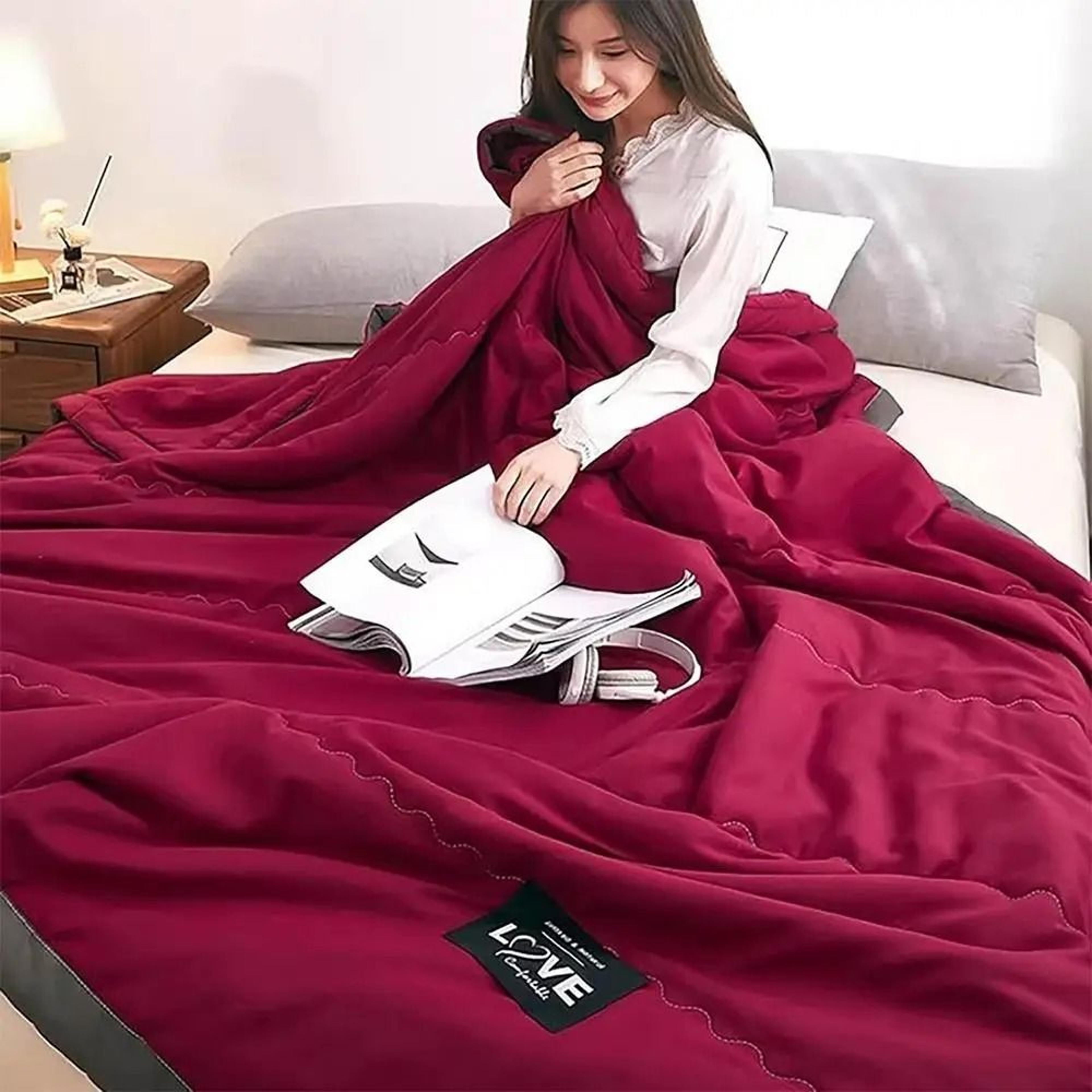 Double Sided Cooling Blanket Breathable Summer Quilt 14