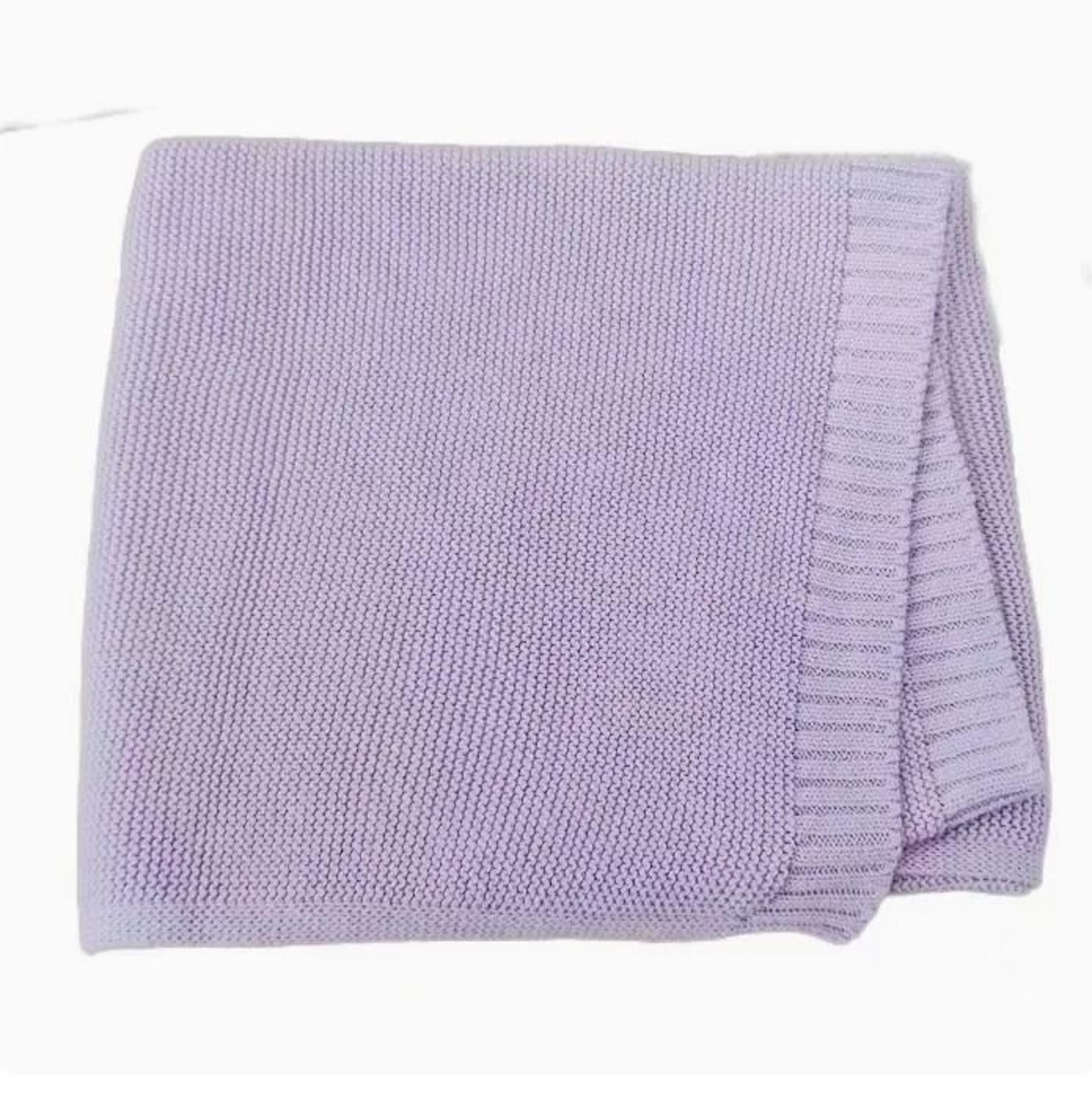 Personalized Knitted Baby Blanket Custom Name Cotton Newborn Blanket 2