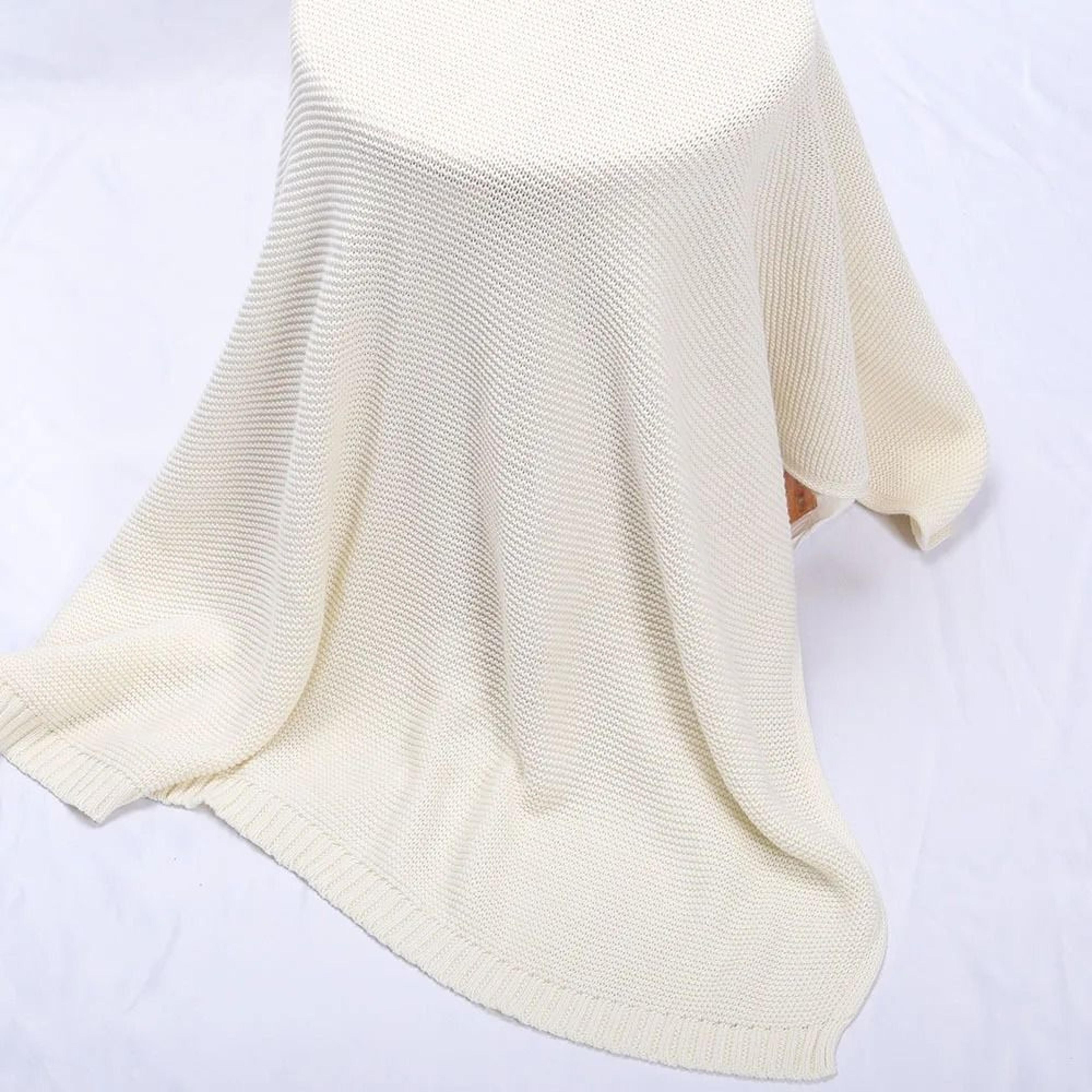 Personalized Knitted Baby Blanket Custom Name Cotton Newborn Blanket 4