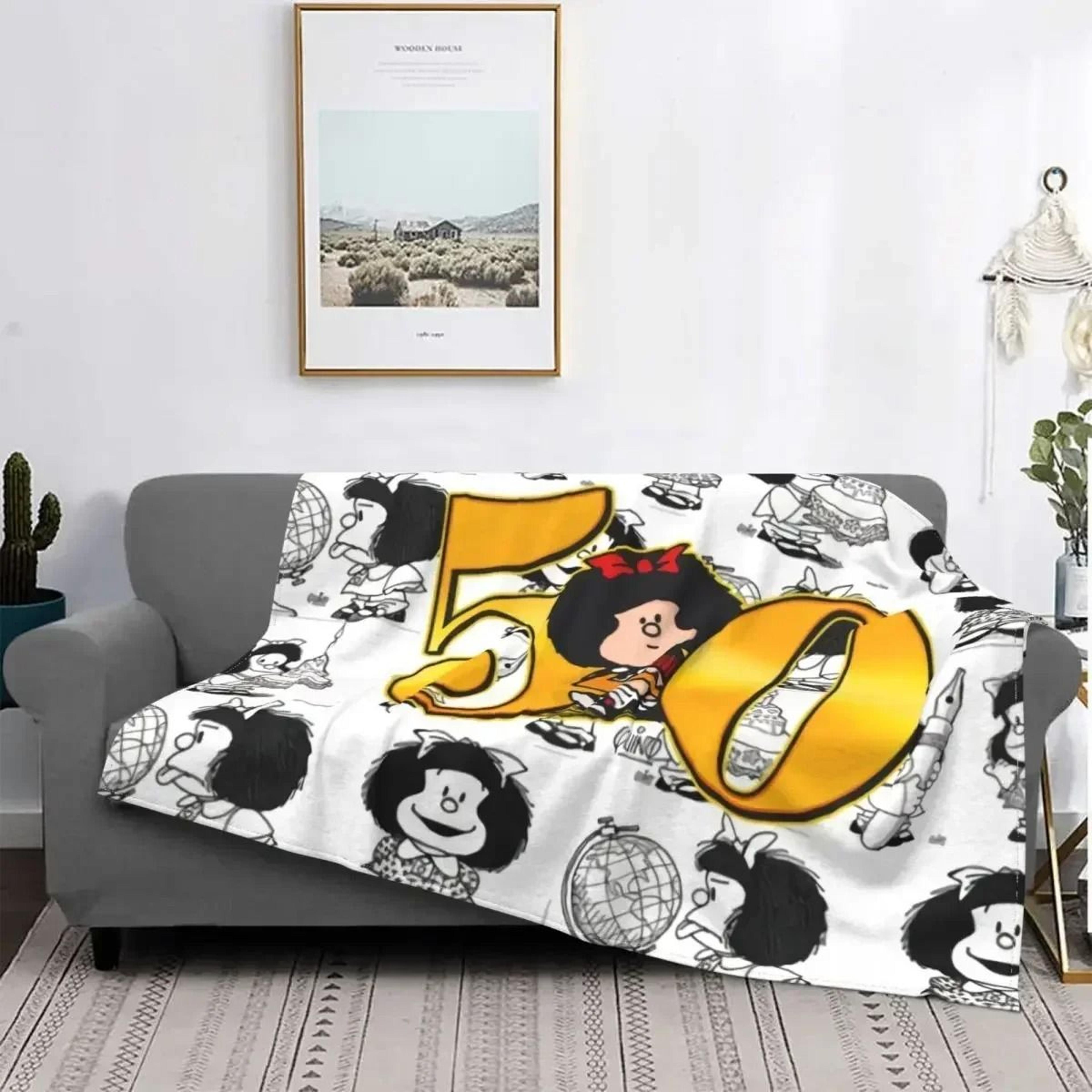 Love Mafalda Soft Flannel Fleece Cartoon Throw Blanket 2