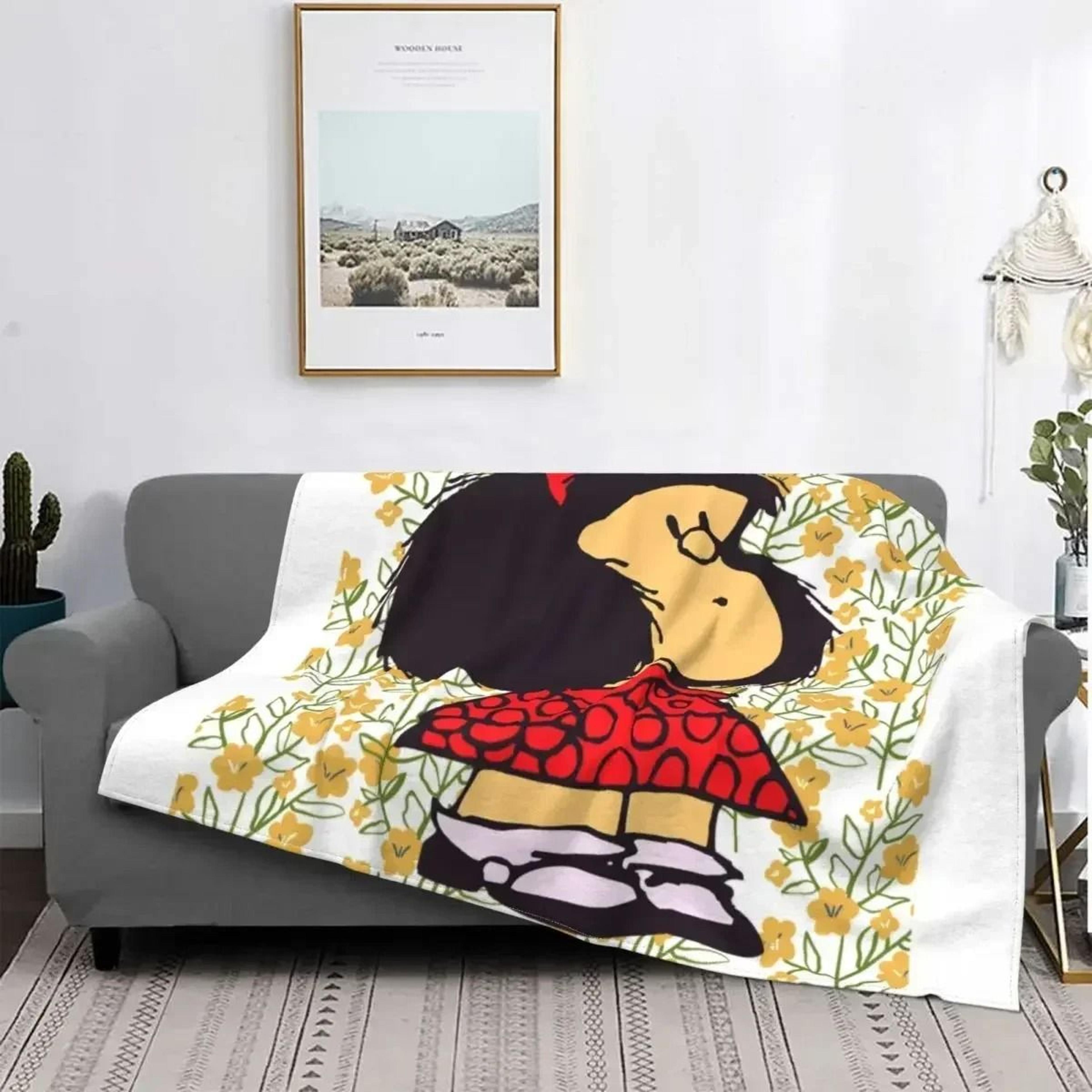 Love Mafalda Soft Flannel Fleece Cartoon Throw Blanket 5