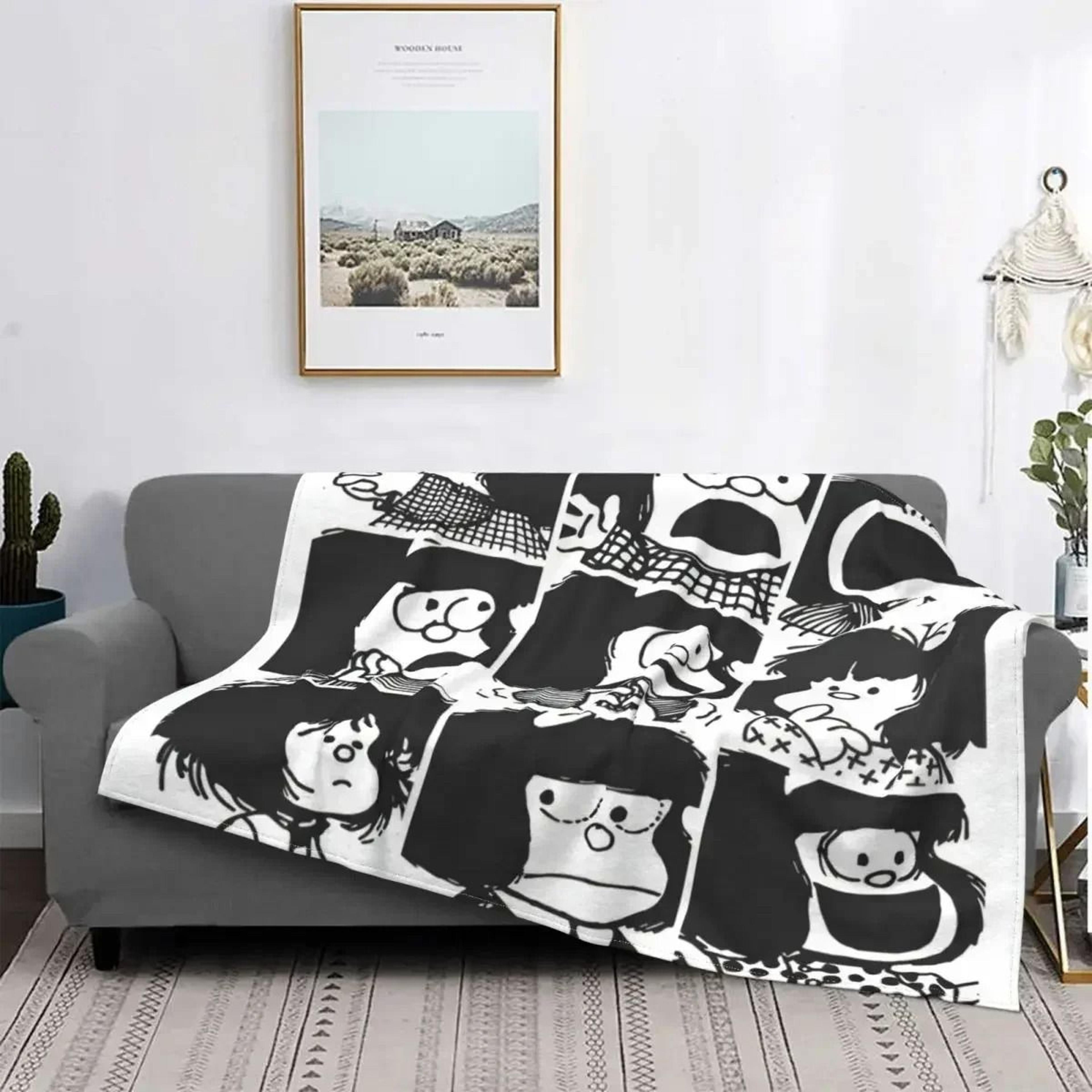 Love Mafalda Soft Flannel Fleece Cartoon Throw Blanket 11