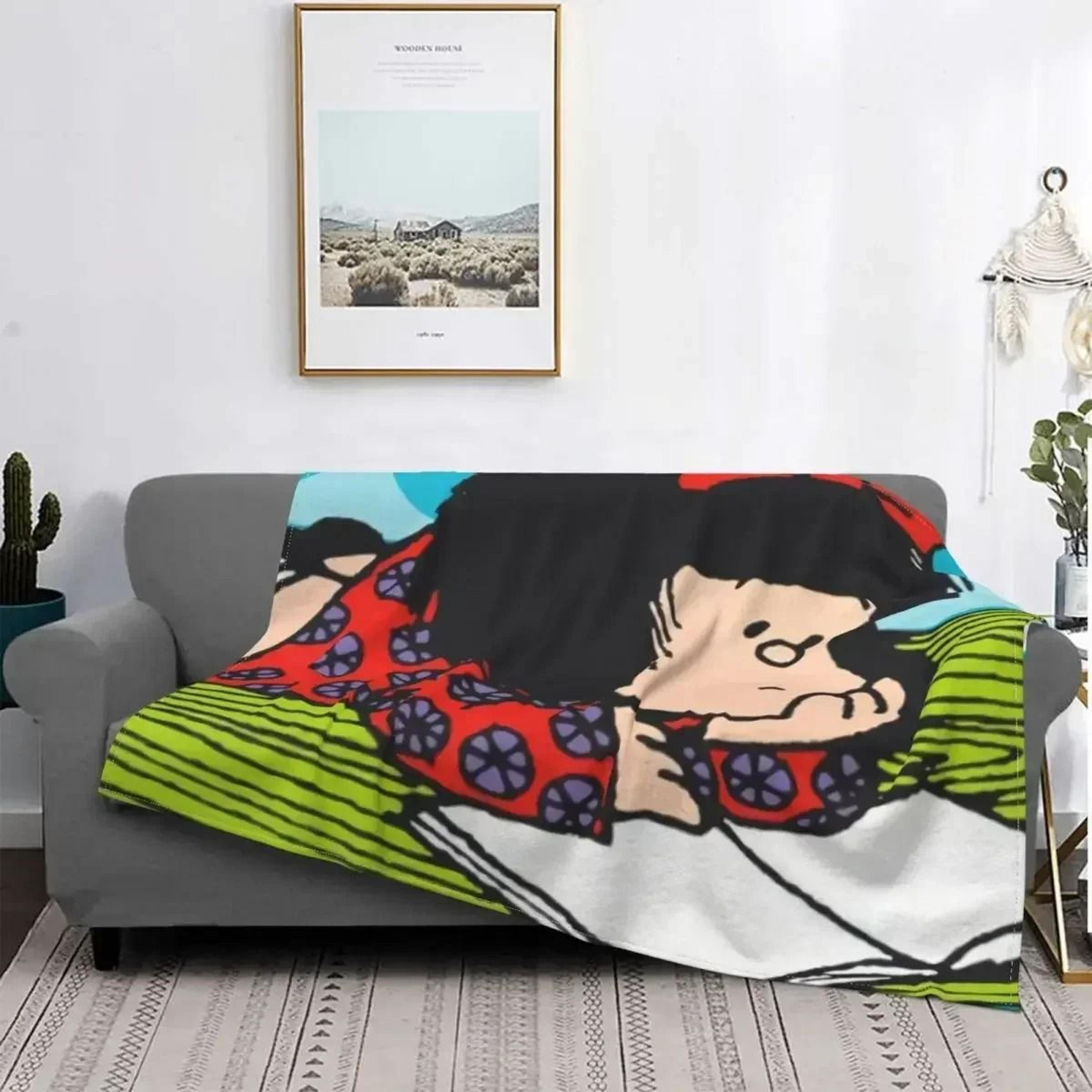 Love Mafalda Soft Flannel Fleece Cartoon Throw Blanket 22