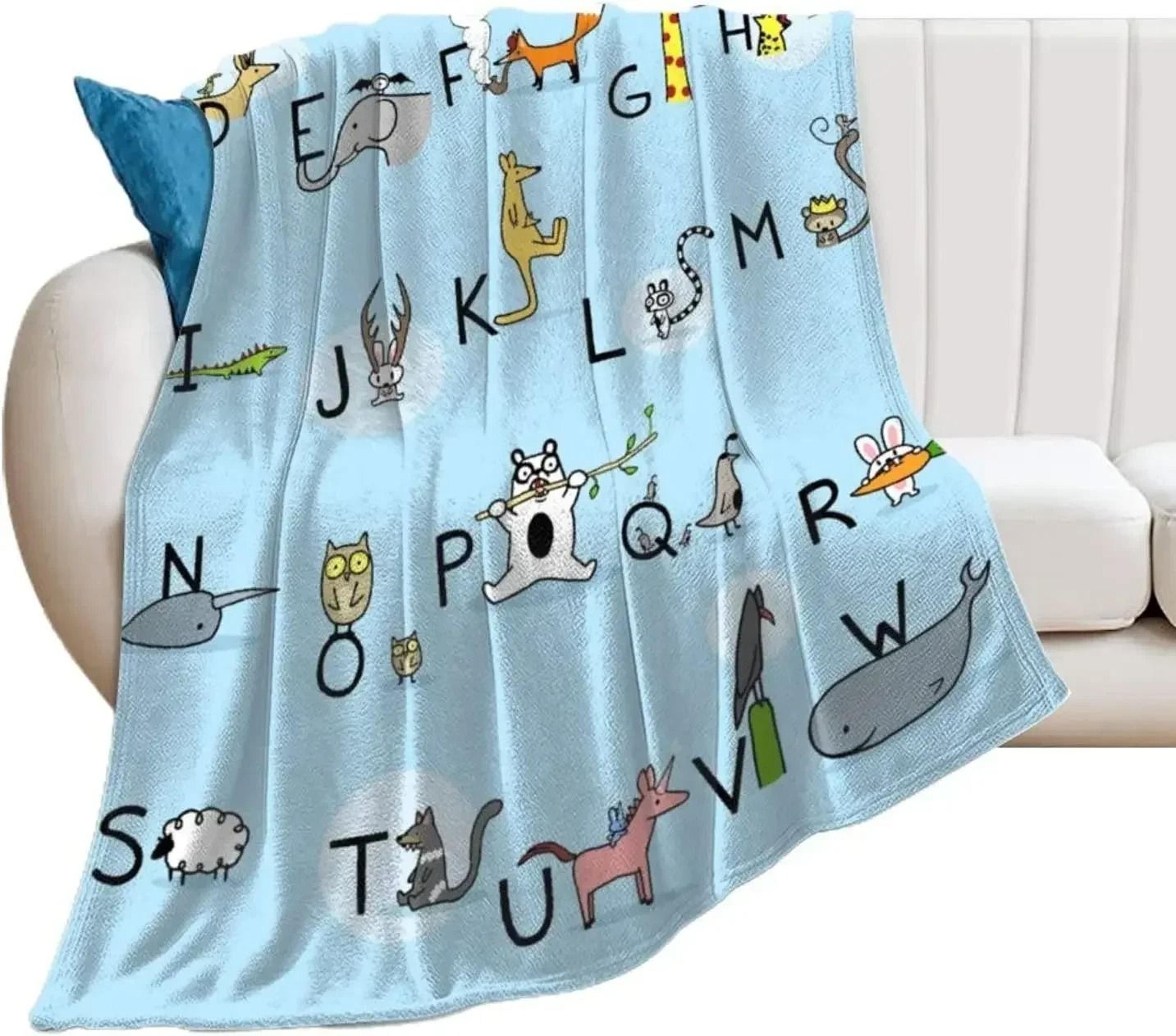 Alphabet Lore Flannel Throw Blanket Soft Lightweight Cartoon Sofa Blanket 10