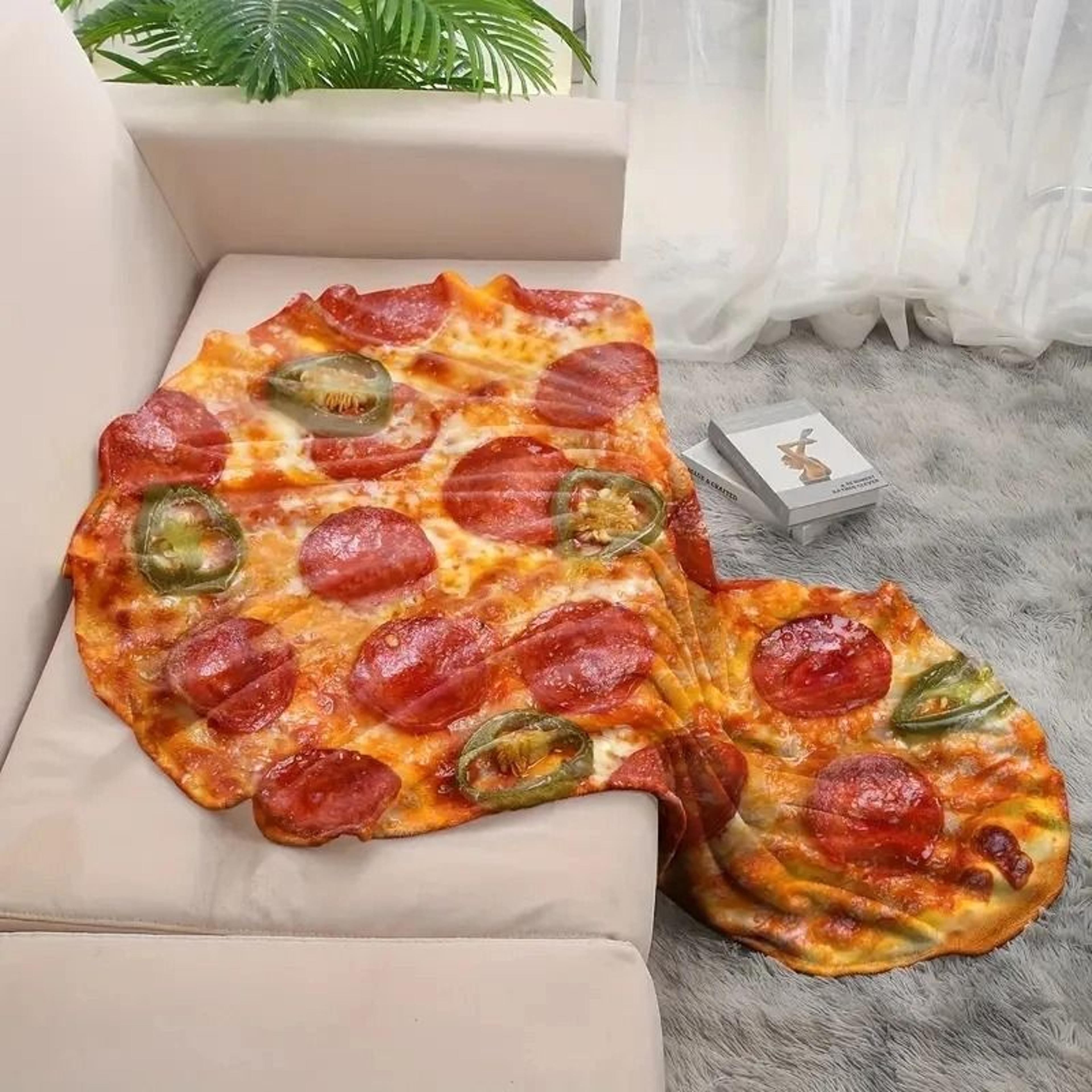 Pizza Flannel Throw Blanket Soft Cozy Travel And Couch Blanket 4