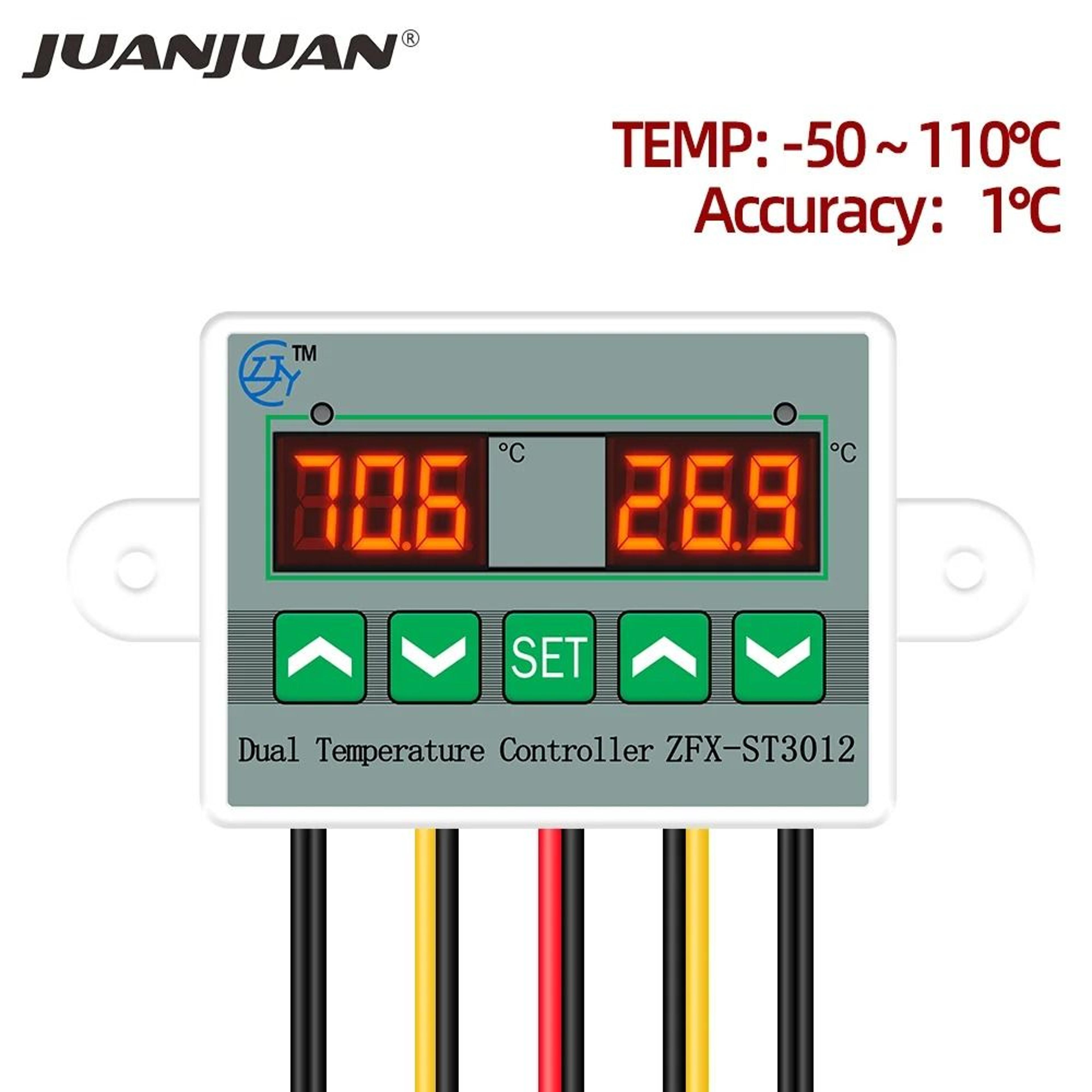 st3012 dual temperature controller and digital thermostat controller