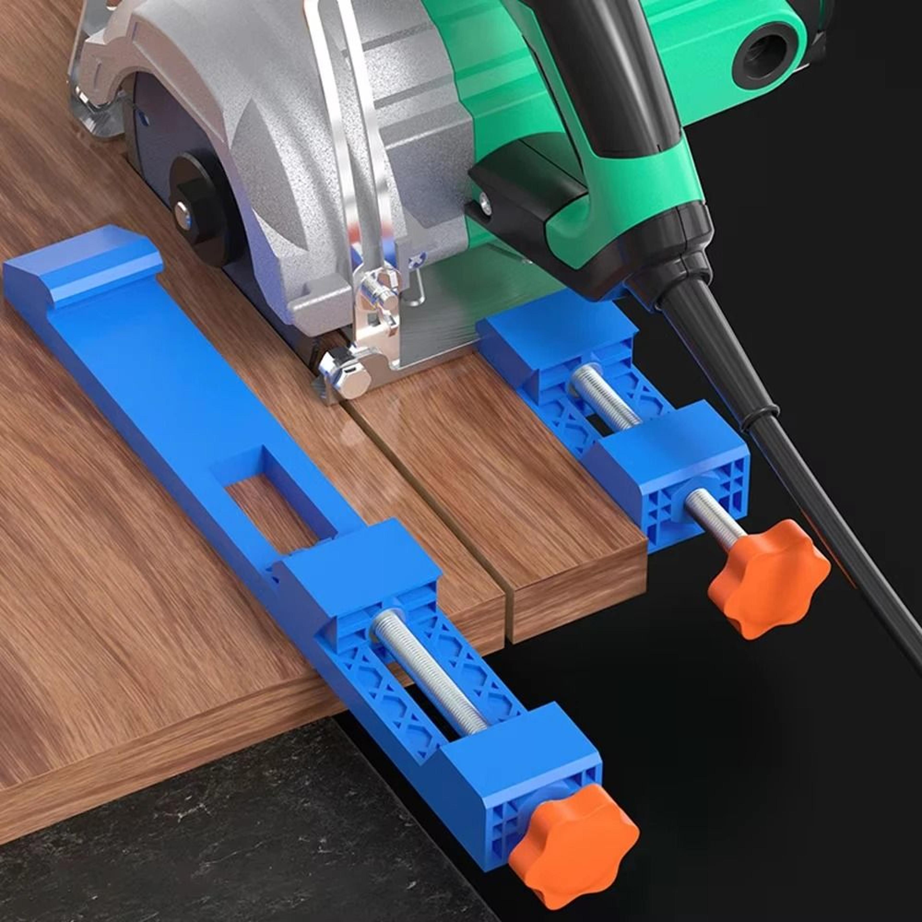 adjustable circular saw guide clamp for precision wood cutting