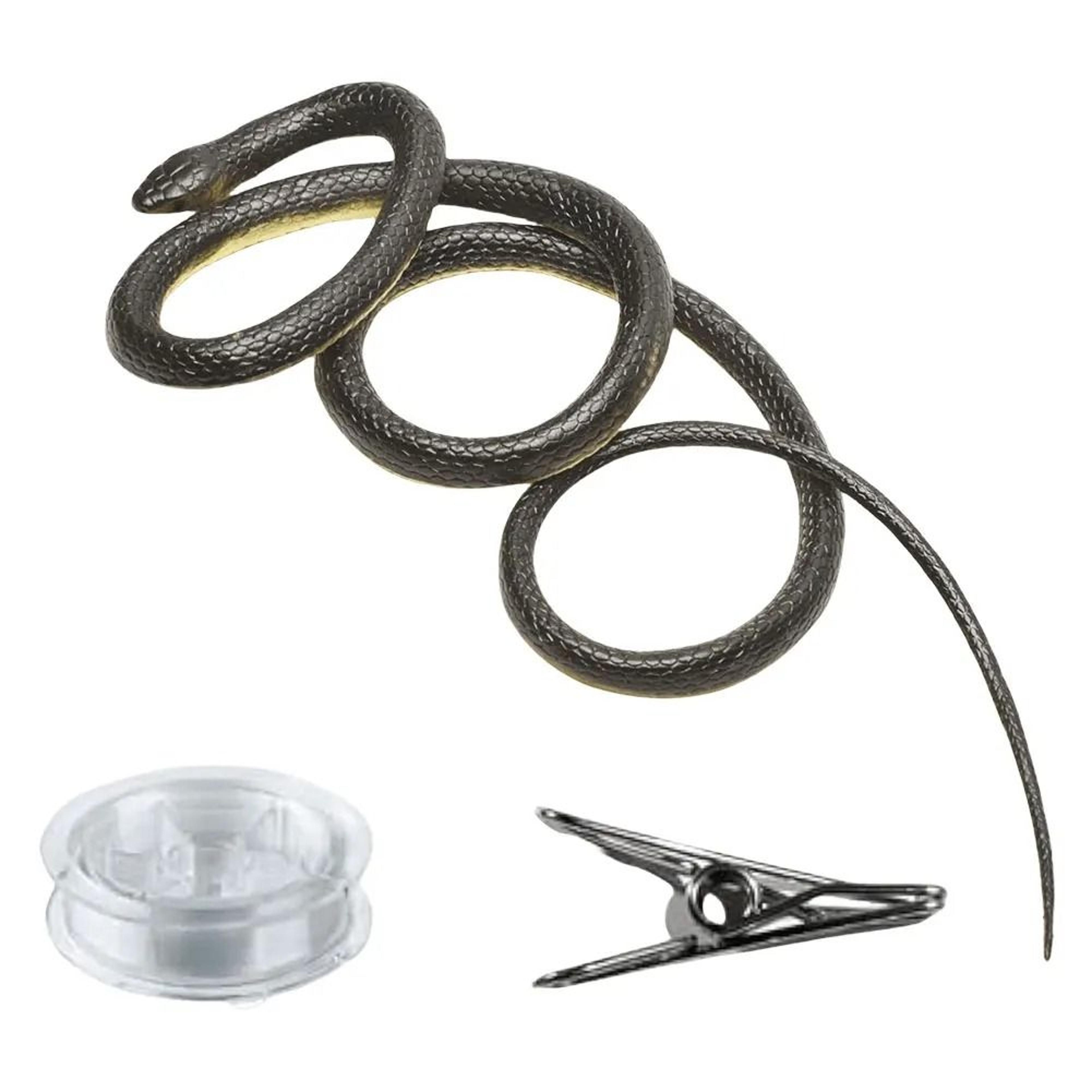 realistic fake snake prank toy with string and clip for halloween and gag fun