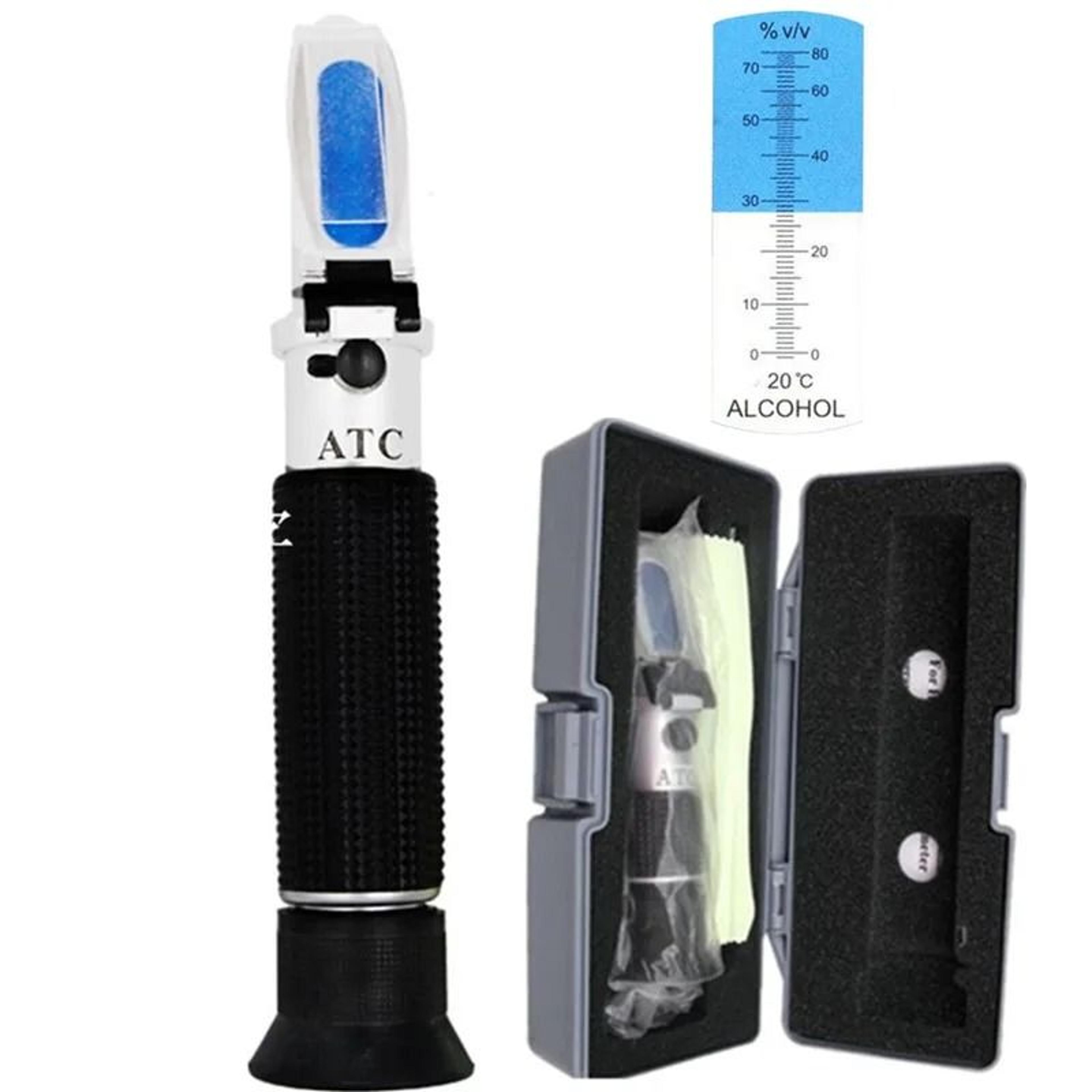 0–80% alcohol refractometer handheld atc spirits and liquor concentration tester
