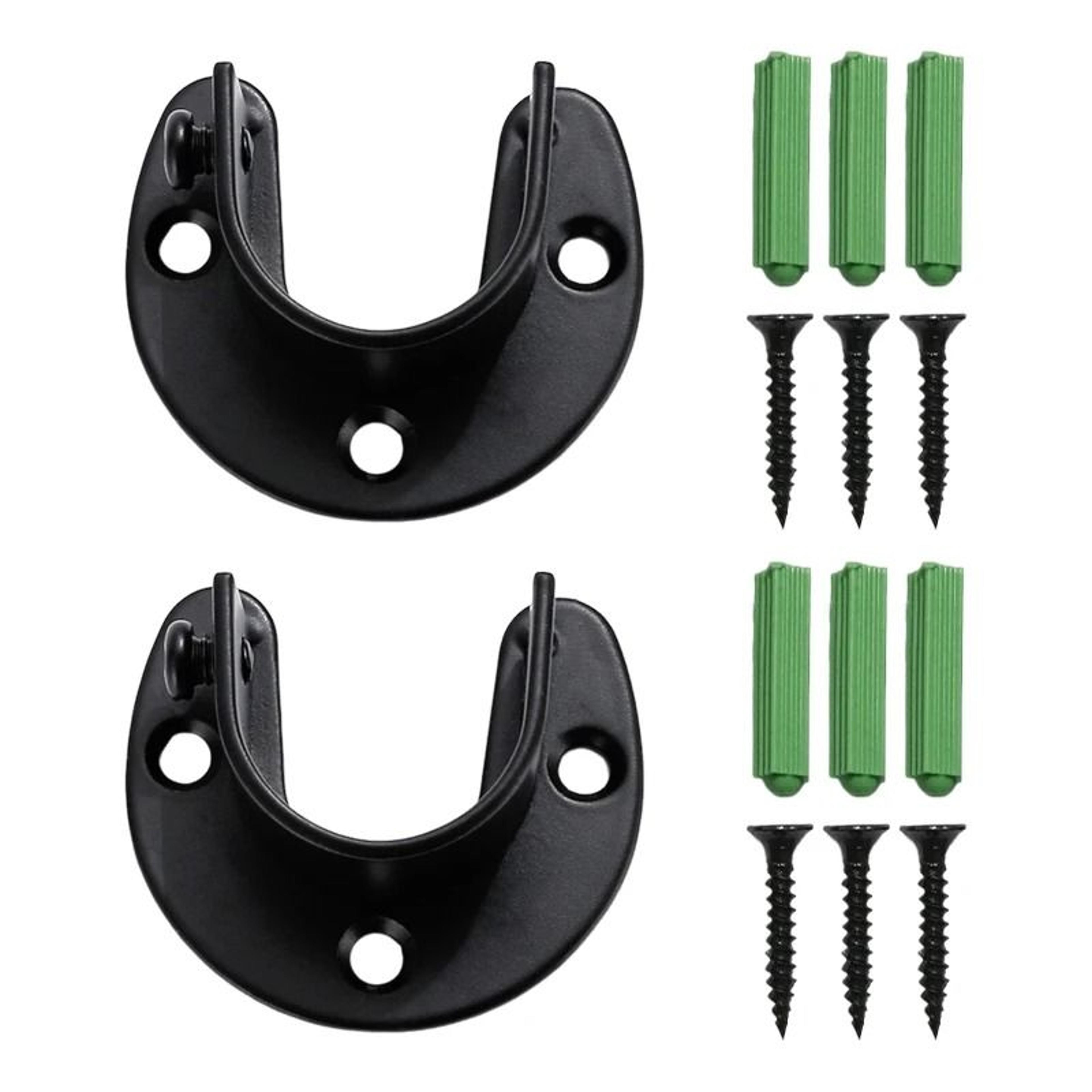 heavy duty closet rod bracket end support with screws