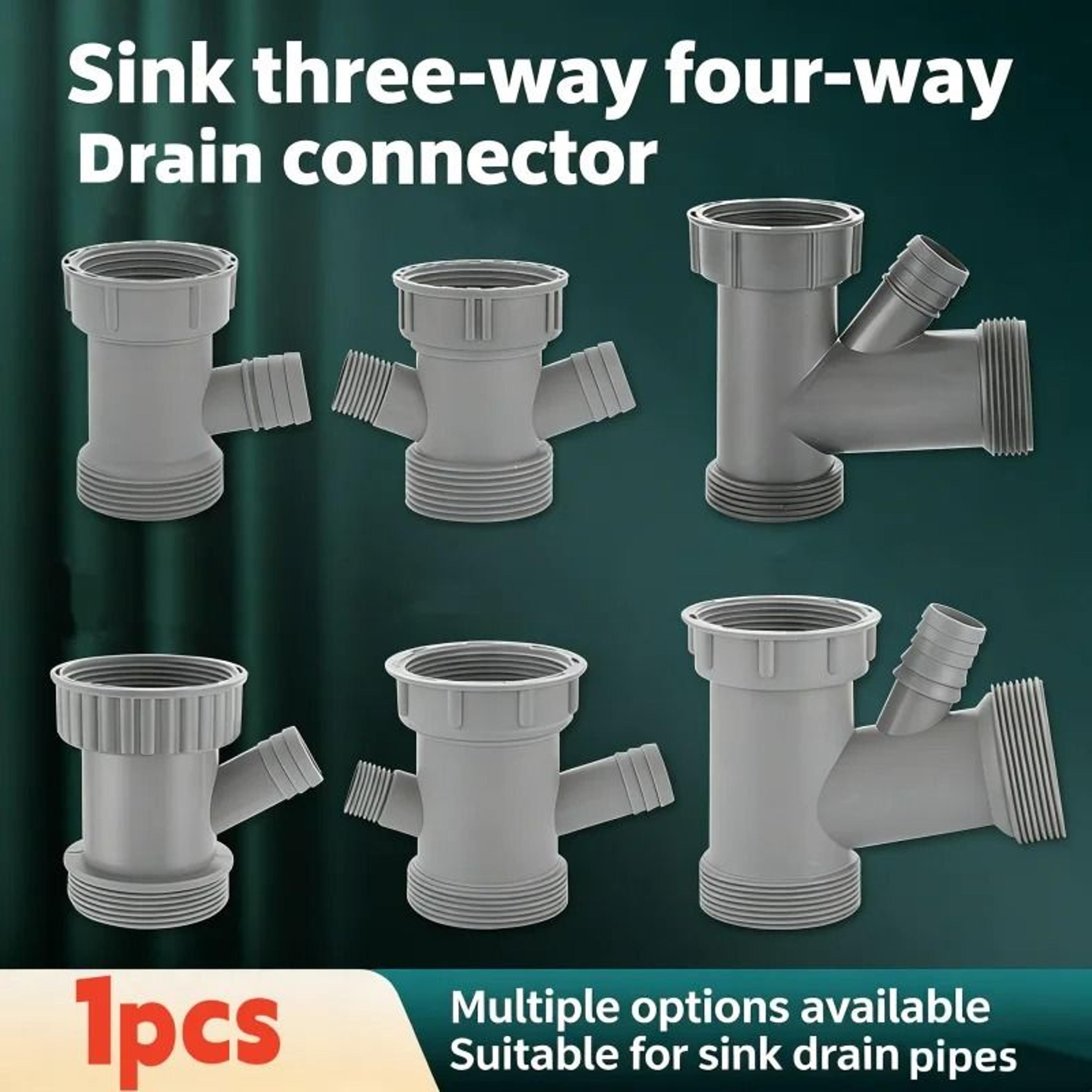 y-shaped sink drain pipe adapter and overflow hose connector
