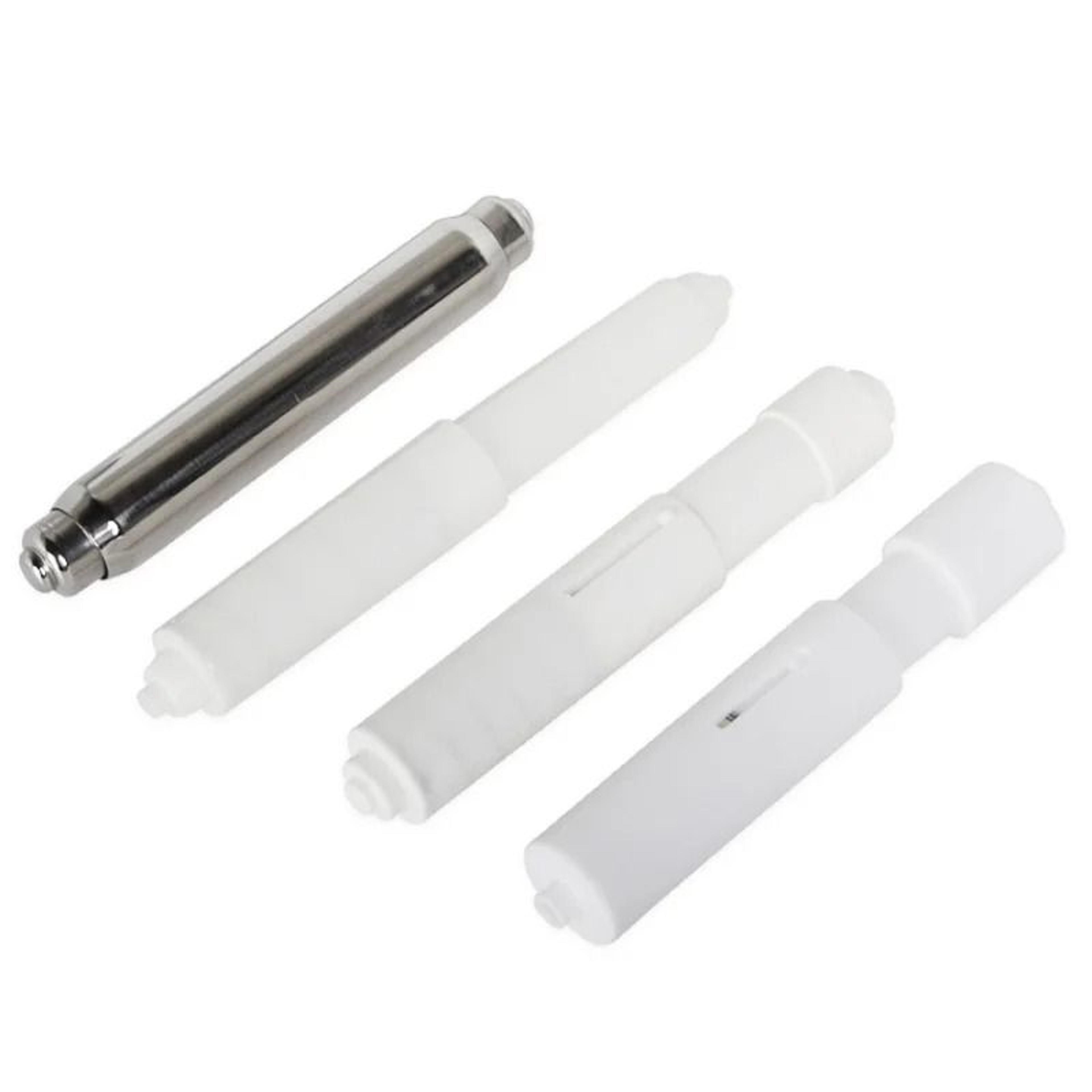 adjustable spring-loaded toilet paper roll replacement spindle