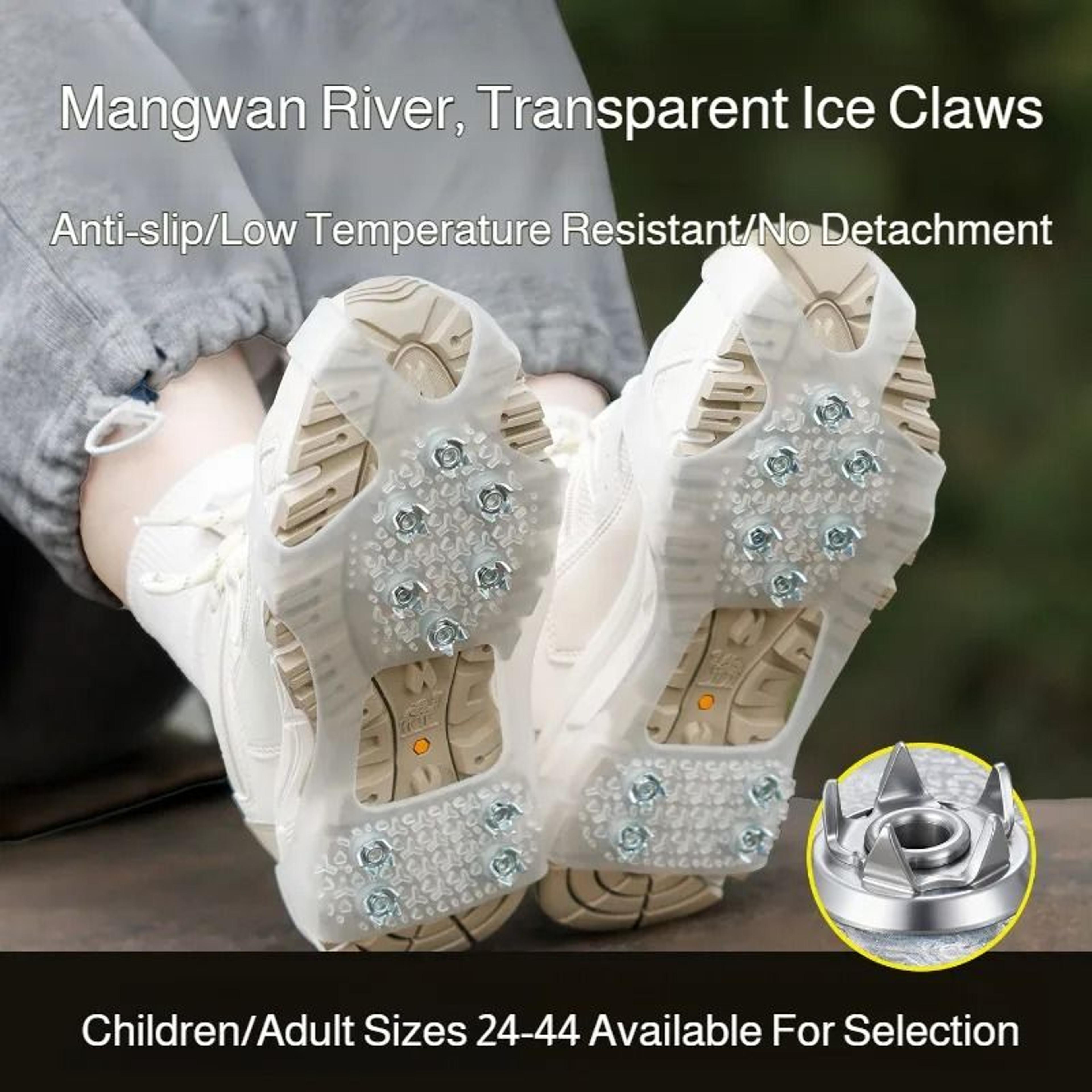 10-spike anti-slip ice grippers for shoes and winter hiking
