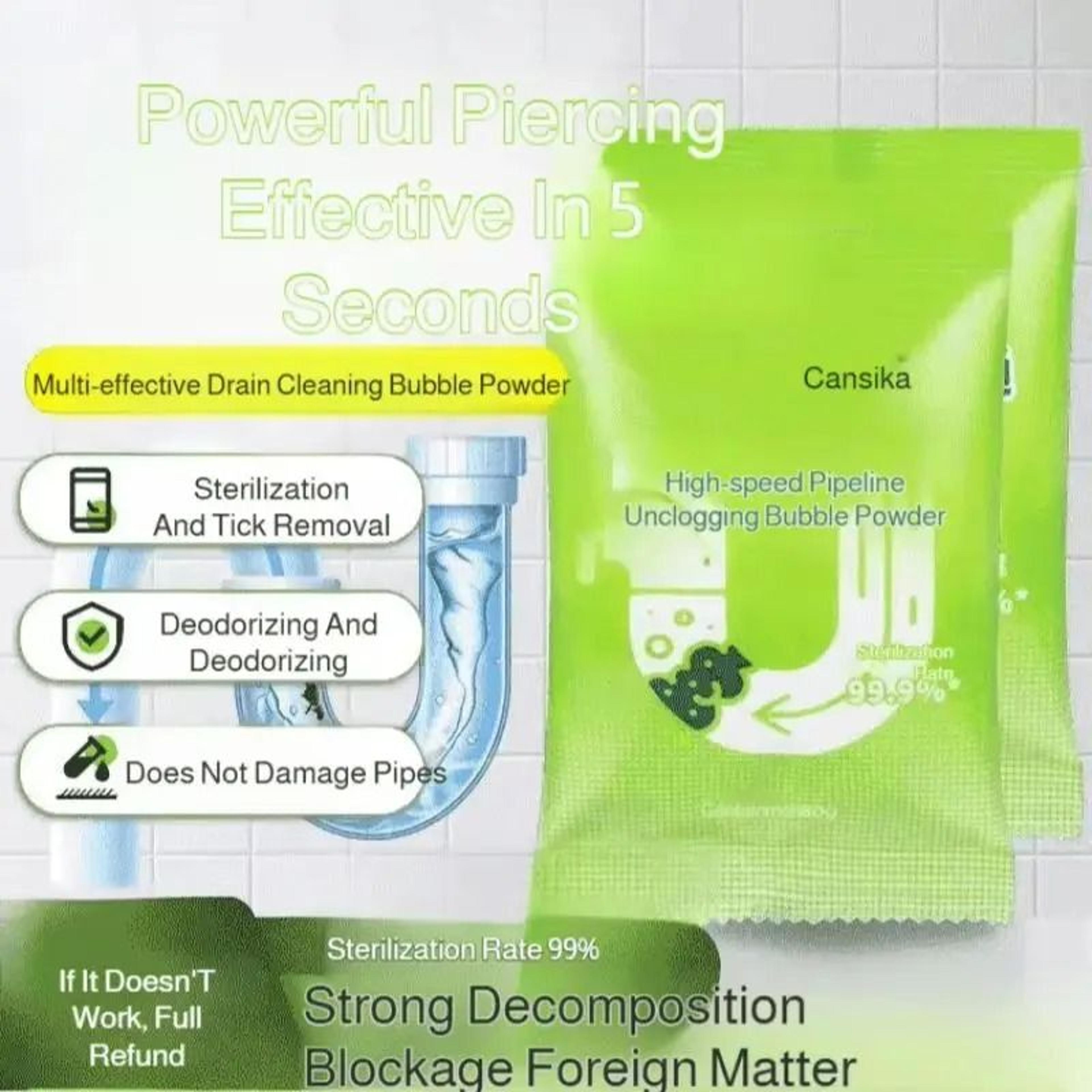 quick-pass drain cleaner powder pipe unclogger for kitchen and bathroom