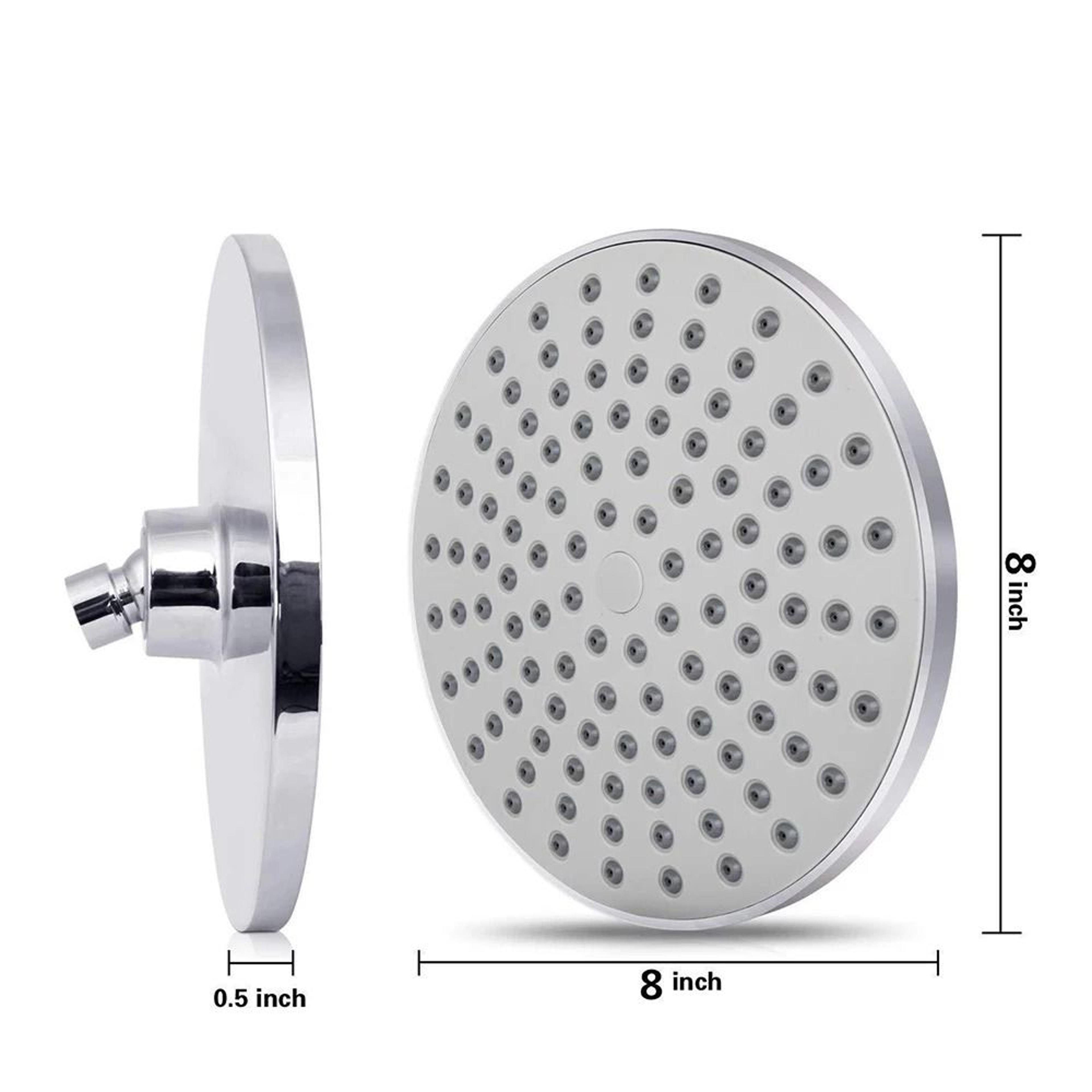 8Inch High Pressure Rain Shower Head Adjustable G12 Polished Chrome Bathroom Showerhead 2