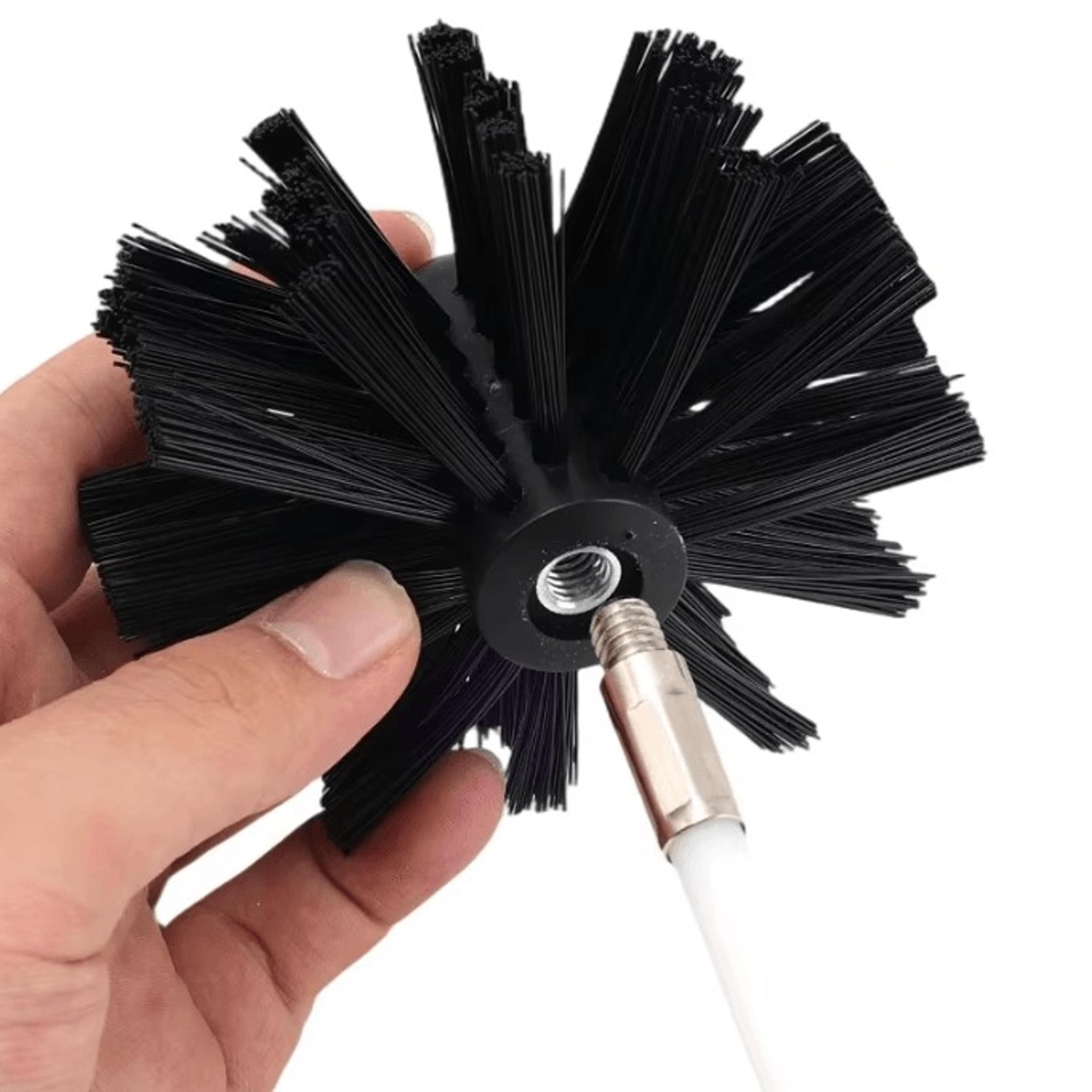 100/150mm rotary chimney cleaning brush nylon dryer vent brush head with m8 thread