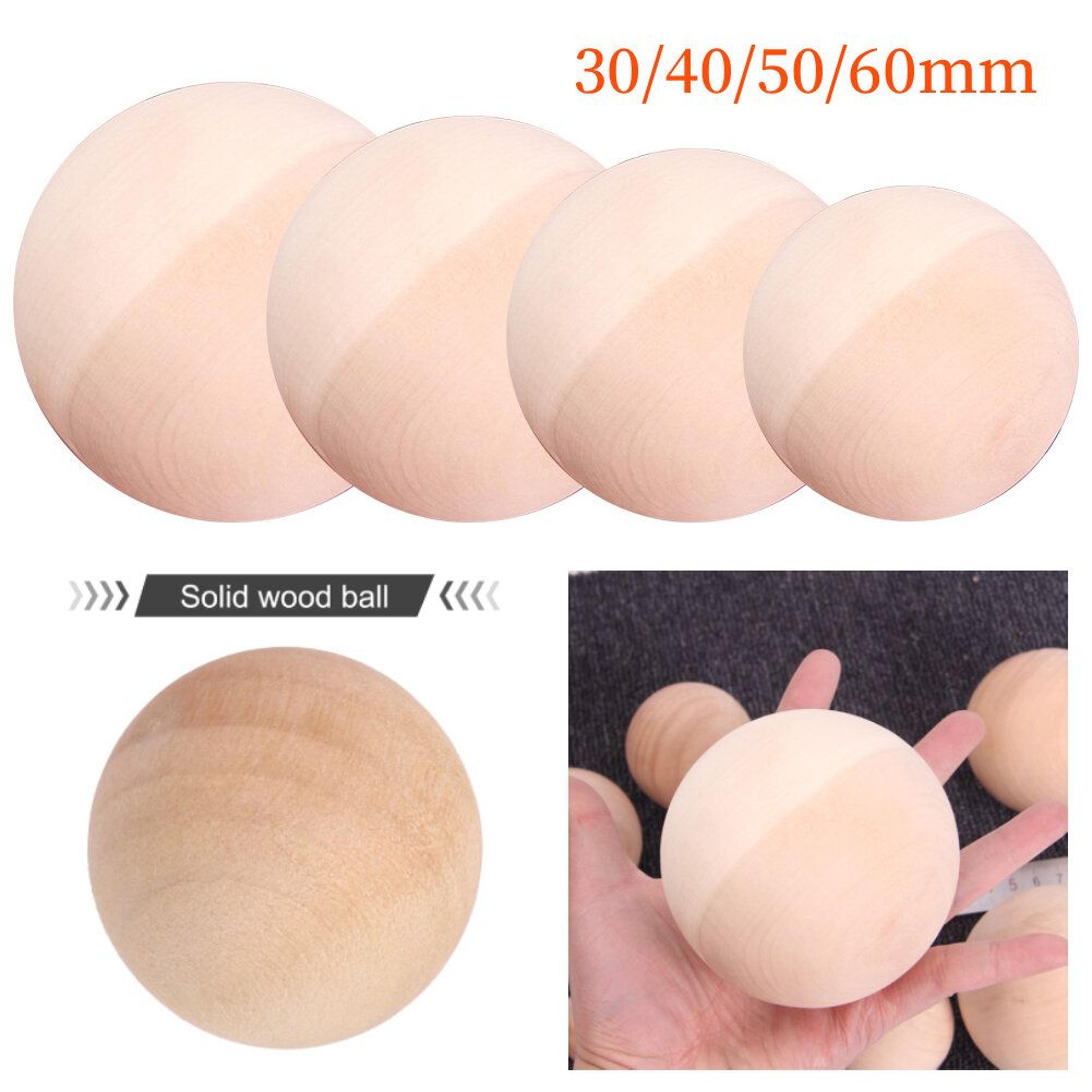 natural wooden craft ball 30–60mm unfinished round hardwood sphere for diy painting