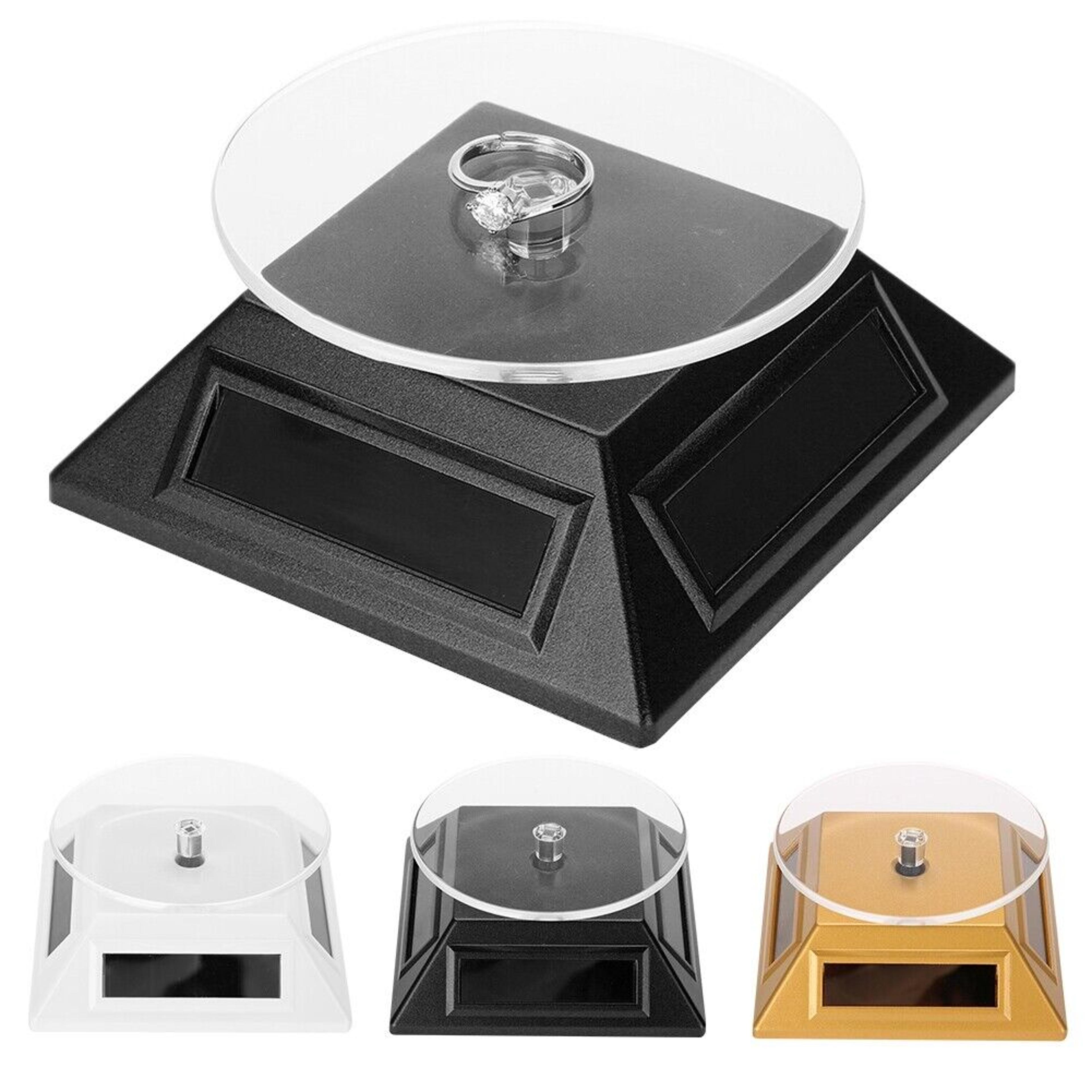 solar 360 degree turntable jewelry and watch rotating display stand