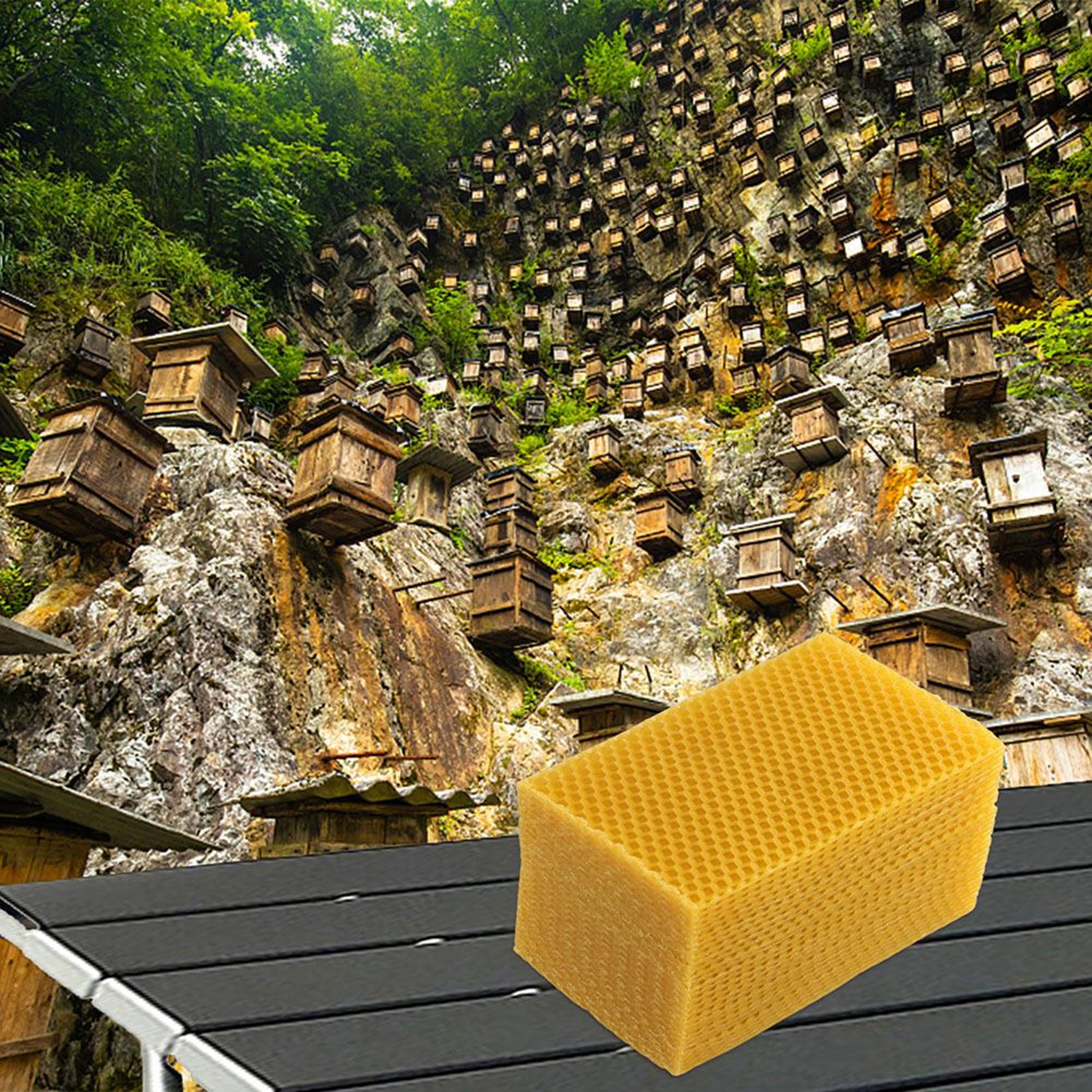 30-piece natural beeswax sheets for beehive foundation and hand-rolled candles