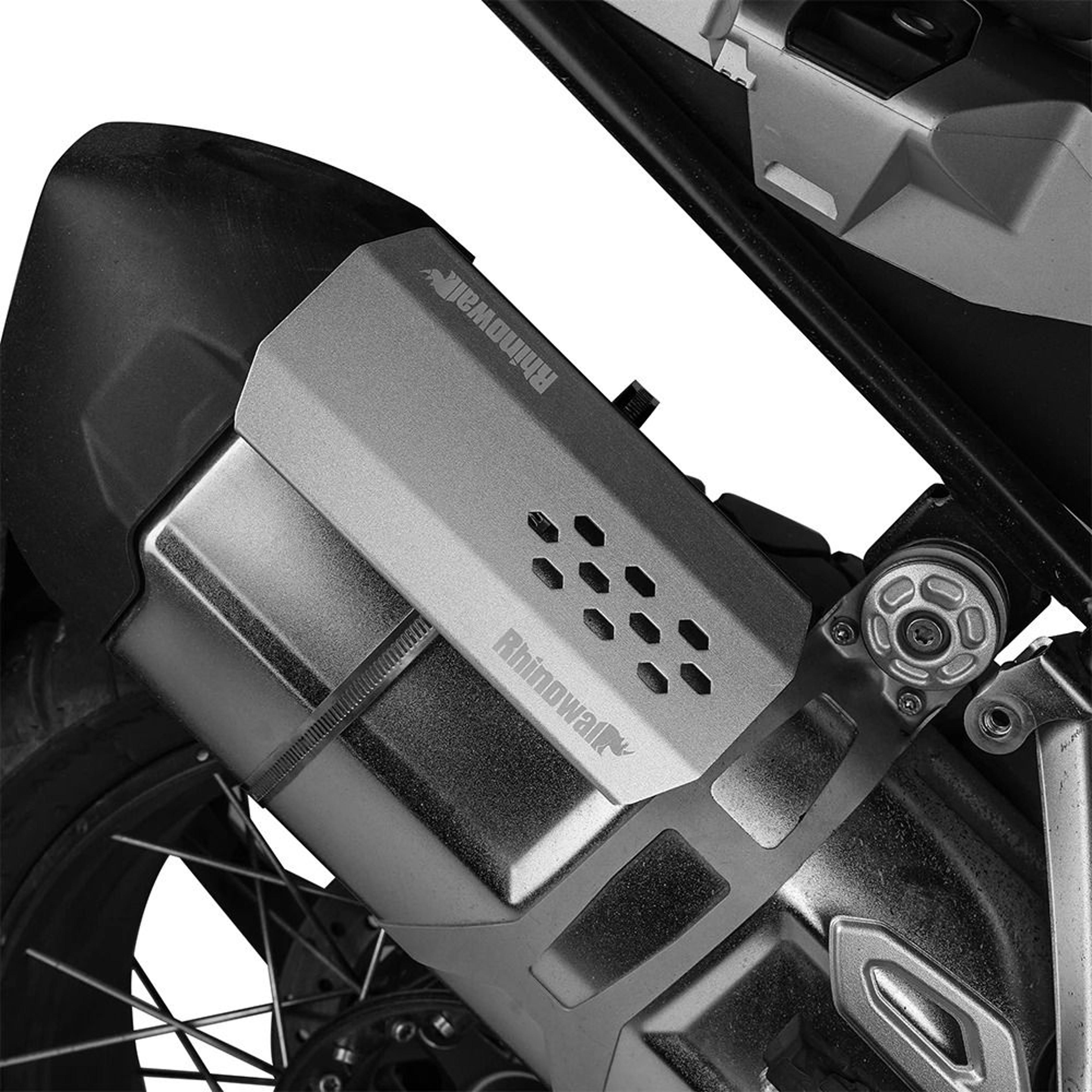 motorcycle exhaust heat shield aluminum luggage protector for soft side bags