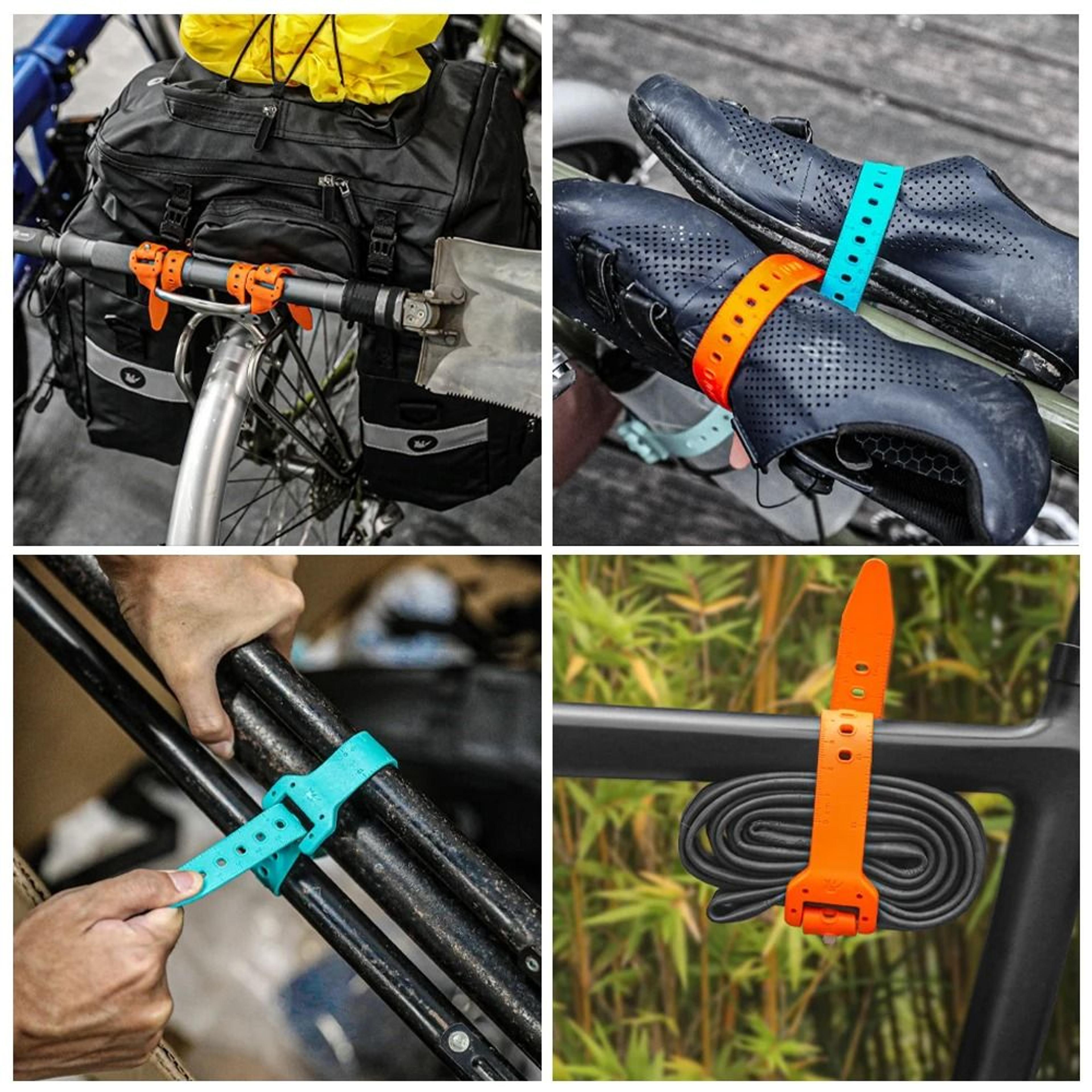 41cm tpu elastic gear strap adjustable bike and motorcycle securing tie